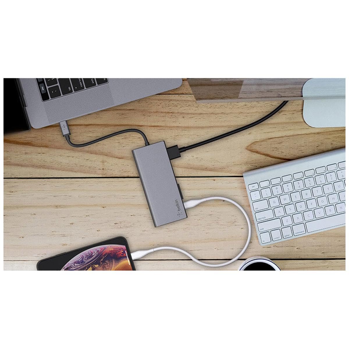 belkin-hub-multimediale-usb-c-con-cavo-integrato-hdmi-4k-gigabit-ethernet-2-usb- image 6