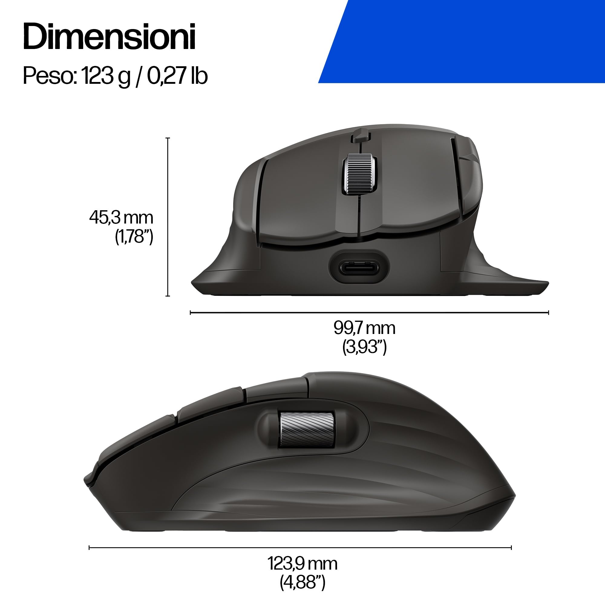 hp-780m-mouse-wireless-ergonomico-con-supercondensatore-ricaricabile-scorrimento image 5