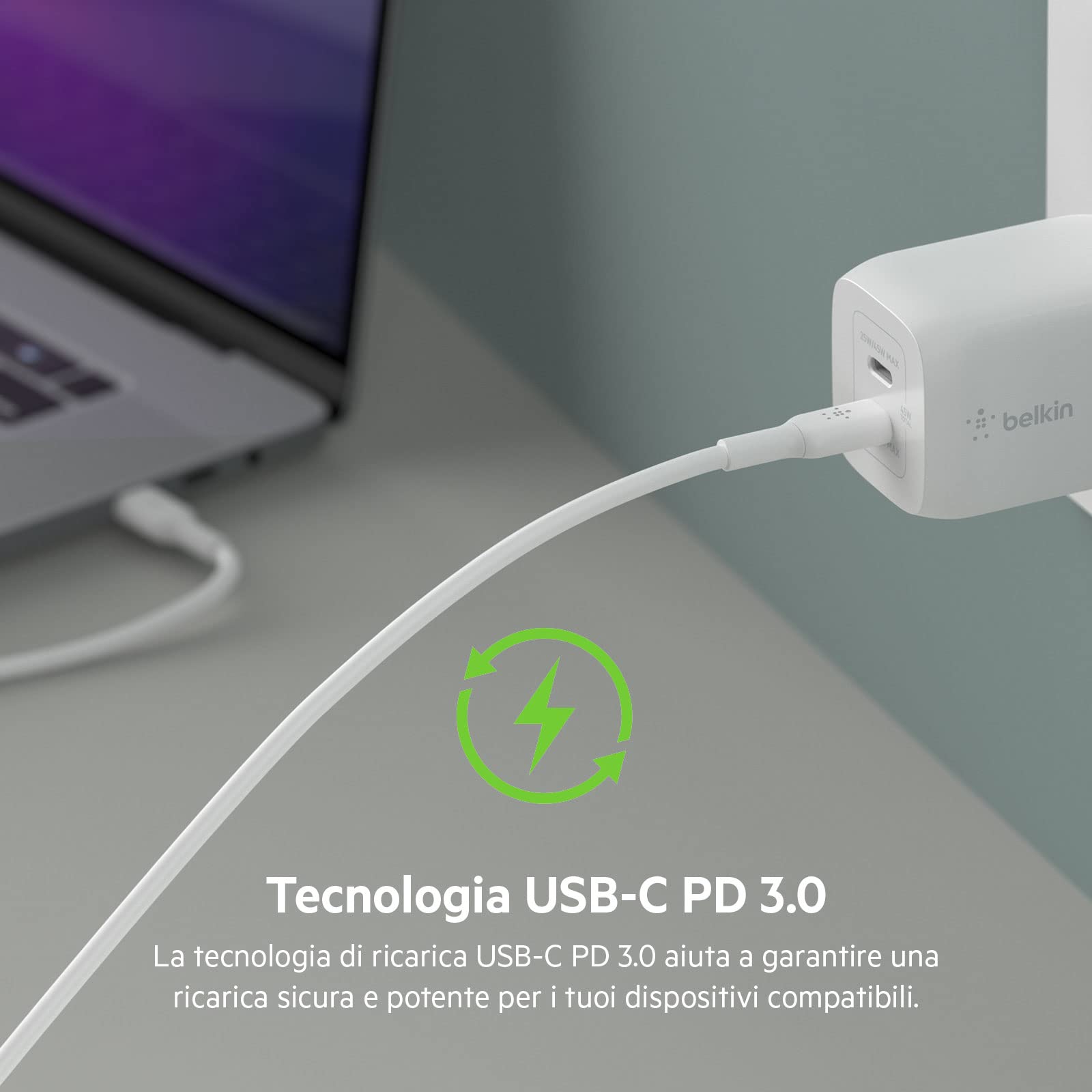 belkin-doppio-caricabatterie-da-parete-usb-c-65-w-gan-ricarica-rapida-pd-3-0-con image 7