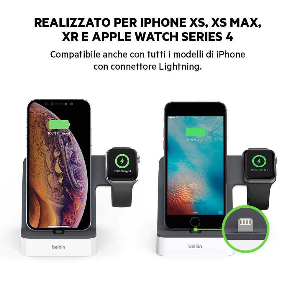 belkin-powerhouse-dock-di-ricarica-2-in-1-per-apple-watch-iphone-base-con-modulo image 3