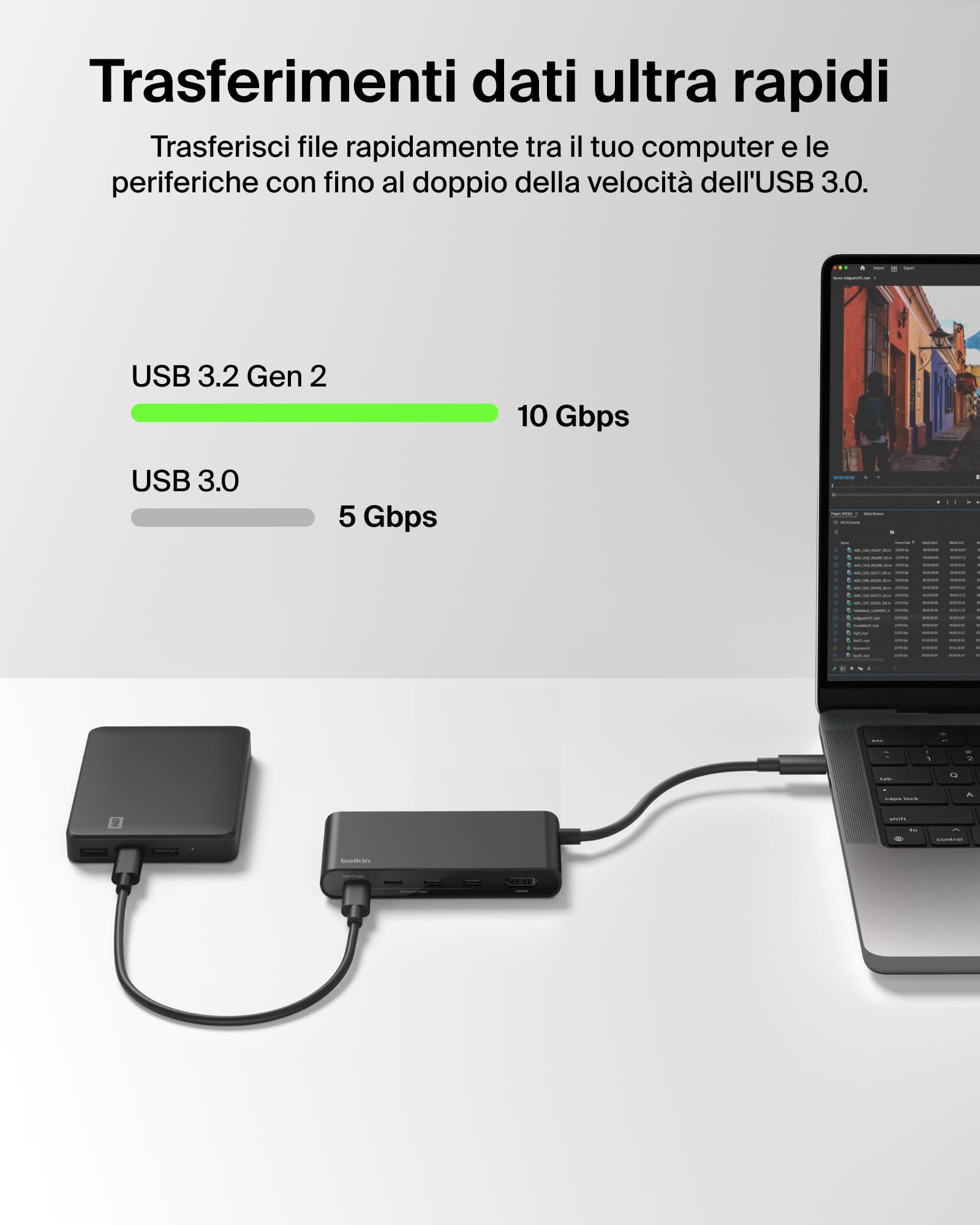 belkin-hub-usb-c-a-5-porte-con-hdmi-4k-60hz-power-delivery-100w-e-dati-10gbps-pe image 6