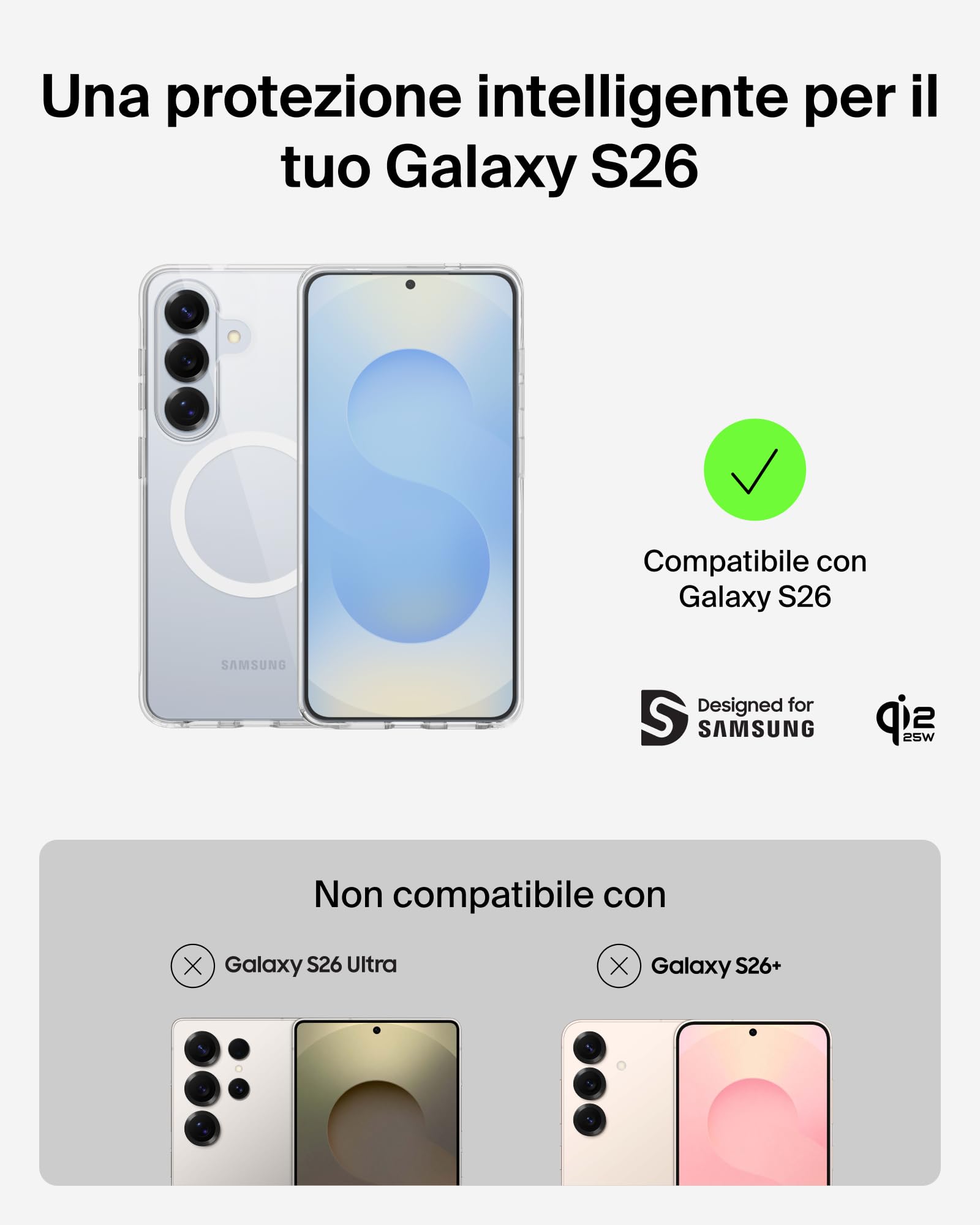belkin-sheerforce-clear-cover-per-samsung-galaxy-s26-protezione-da-cadute-fino-a image 2