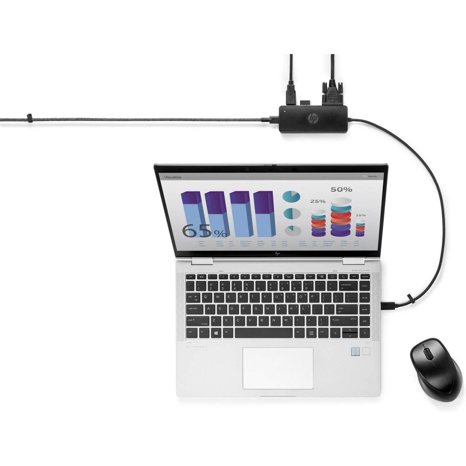 hp-usb-c-travel-hub-g2-docking-station-portatile-con-hdmi-vga-e-2-porte-usb-alim image 4