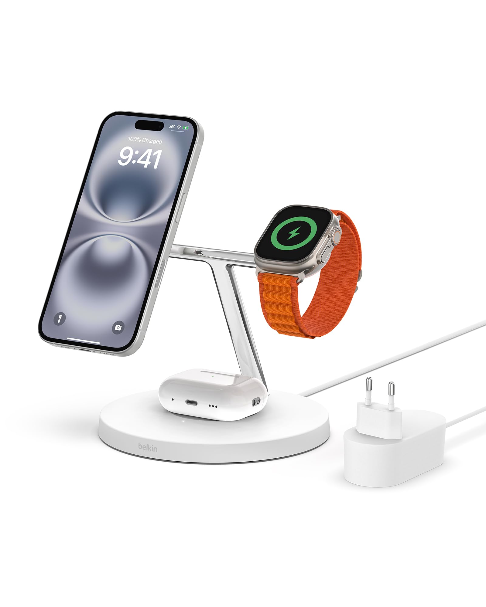 belkin-caricabatterie-wireless-3-in-1-con-magsafe-15-w-stazione-di-ricarica-rapi image 1