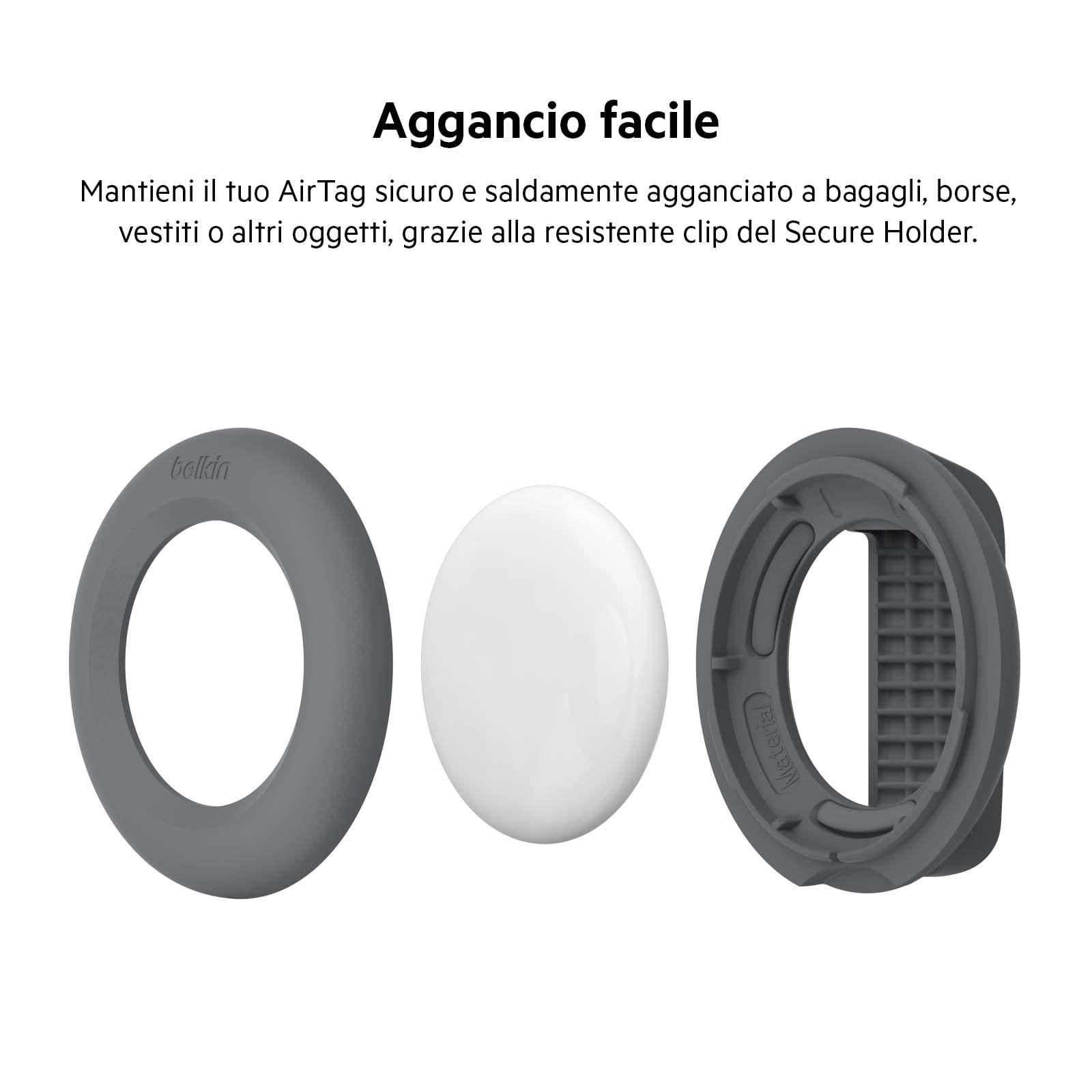 belkin-secure-holder-custodia-con-clip-e-anello-portachiavi-per-apple-airtag-con image 2