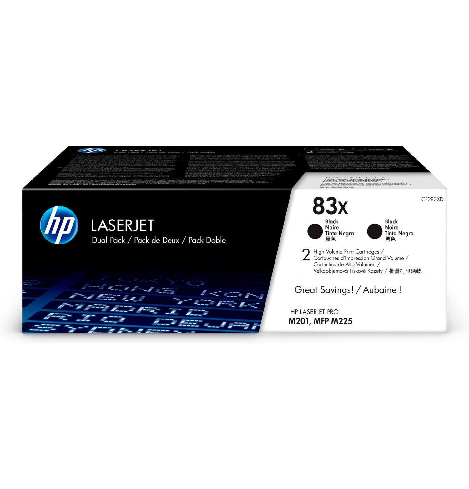 hp-83xd-cf283xd-multipack-2-cartucce-toner-originali-nero-da-2200-pagine-per-las image 1