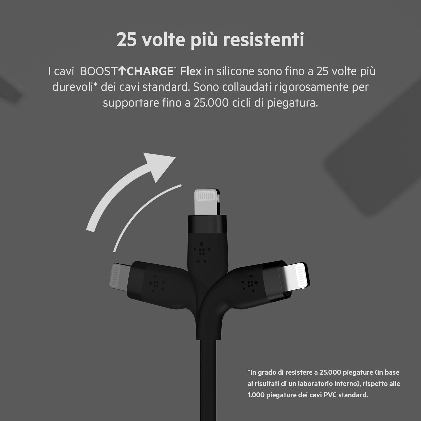 belkin-boostcharge-flex-cavo-usb-c-a-lightning-in-silicone-da-3-m-mfi-ricarica-r image 3