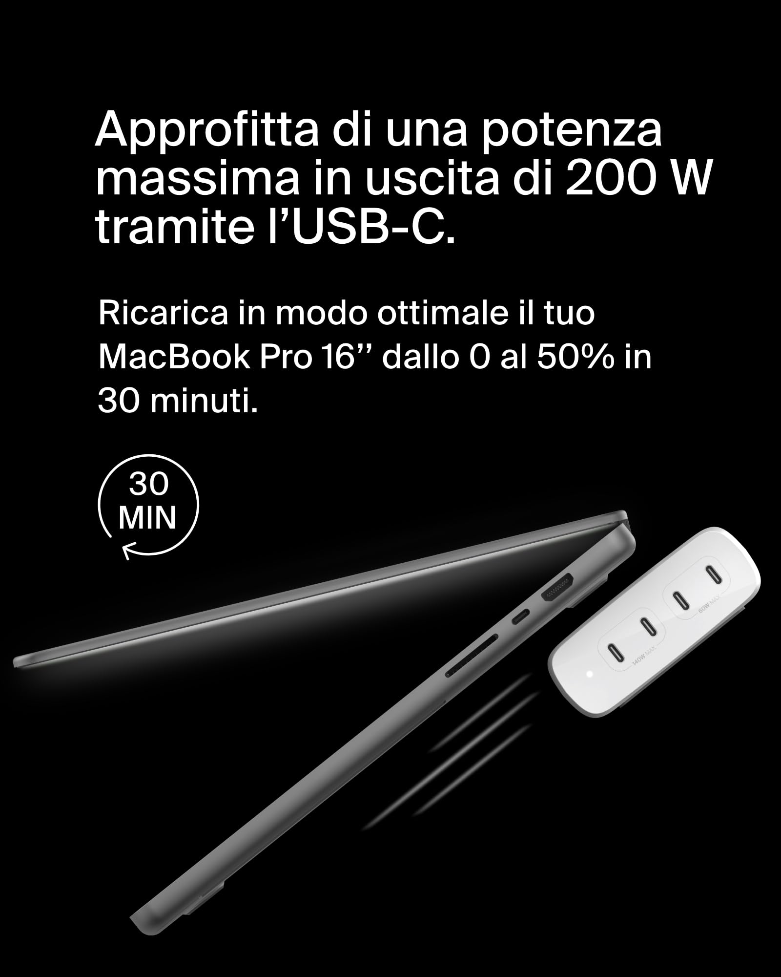 belkin-boostcharge-pro-caricabatteria-da-parete-gan-200-w-a-4-porte-usb-c-pd-3-1 image 3