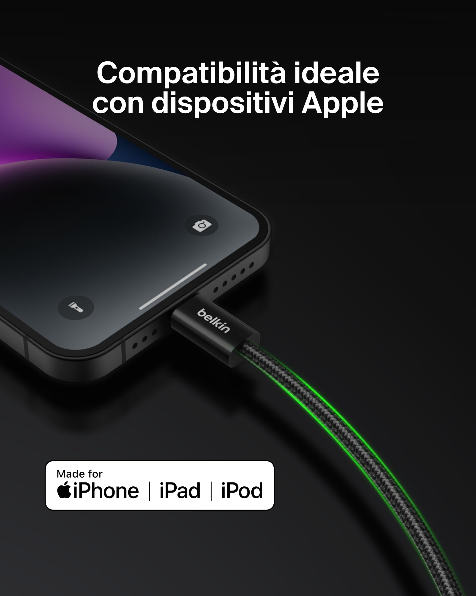 belkin-boostcharge-confezione-da-2-cavi-intrecciati-usb-c-a-lightning-1-5-m-rica image 4