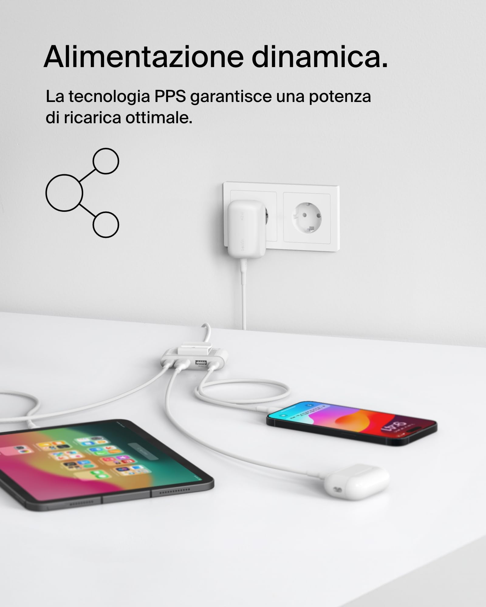 belkin-boostcharge-42w-caricatore-doppio-da-parete-usb-c-pd-3-1-usb-a-con-tecnol image 5