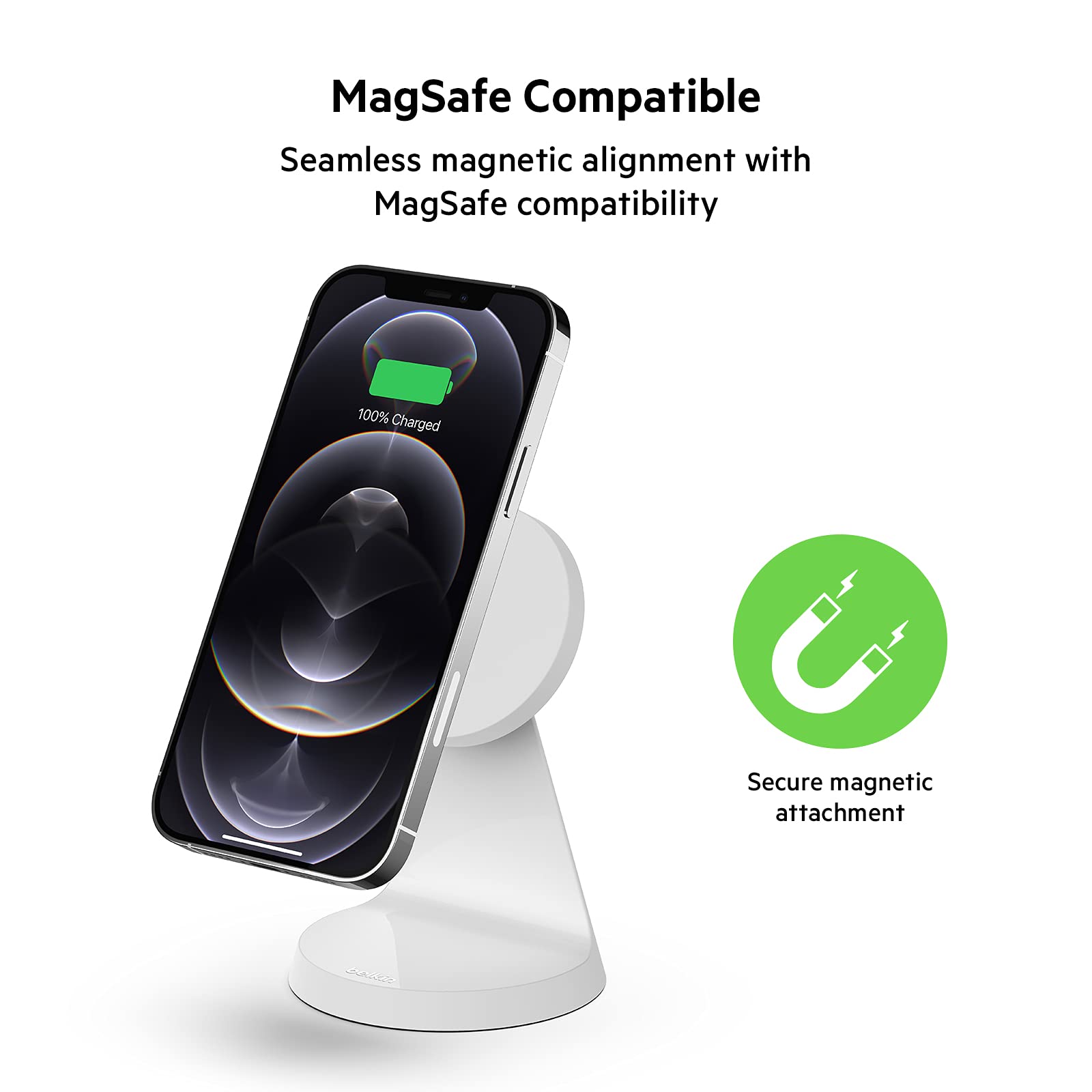 belkin-supporto-di-ricarica-wireless-magnetico-magsafe-7-5w-con-alimentatore-usb image 2