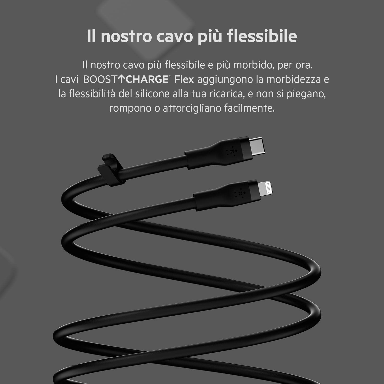 belkin-boostcharge-flex-cavo-usb-c-a-lightning-in-silicone-da-3-m-mfi-ricarica-r image 4