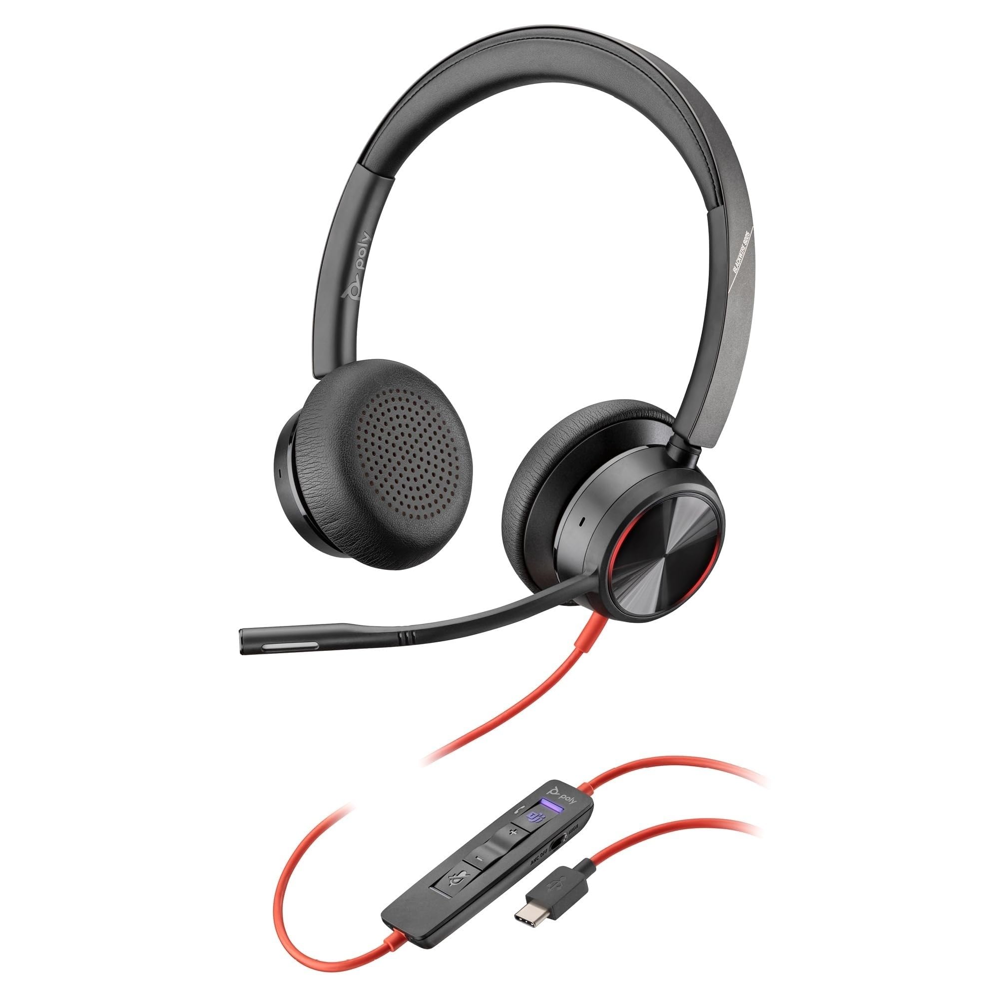 poly-blackwire-8225-cuffia-cablata-usb-a-usb-c-con-anc-ibrida-riduzione-rumore-e image 8