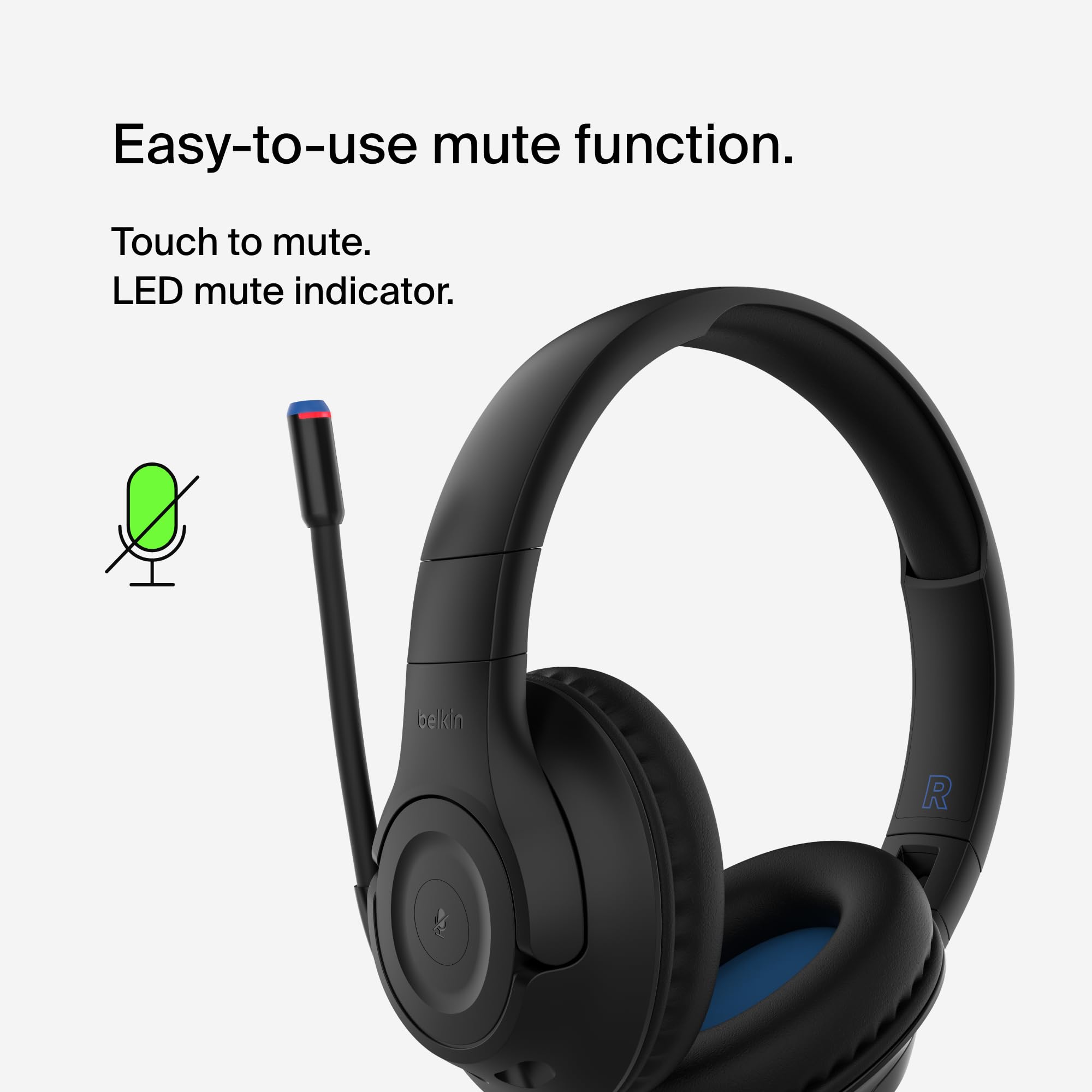 belkin-soundform-inspire-cuffie-wireless-over-ear-bluetooth-per-bambini-microfon image 7