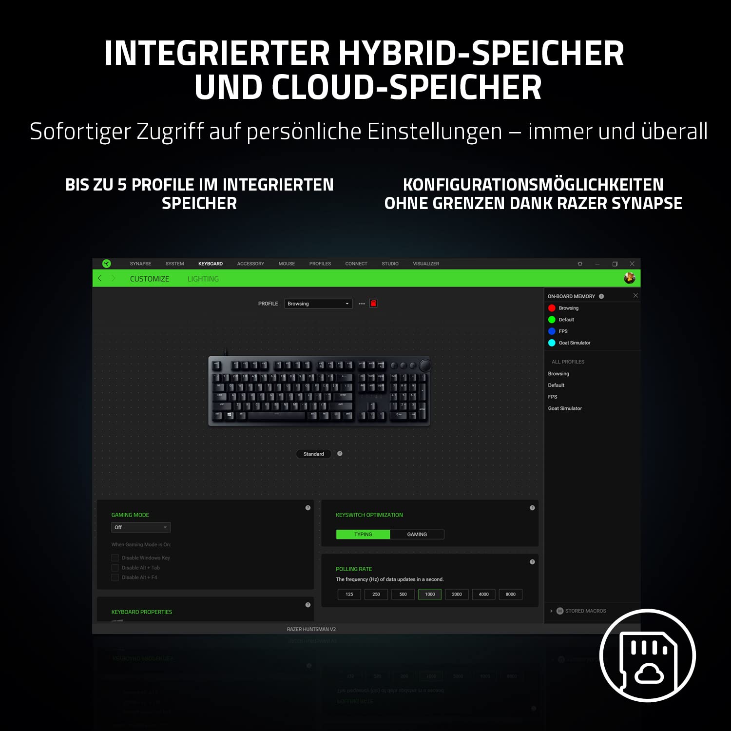 razer-huntsman-v2-tastiera-gaming-meccanica-con-switch-ottici-analogici-punti-di image 7