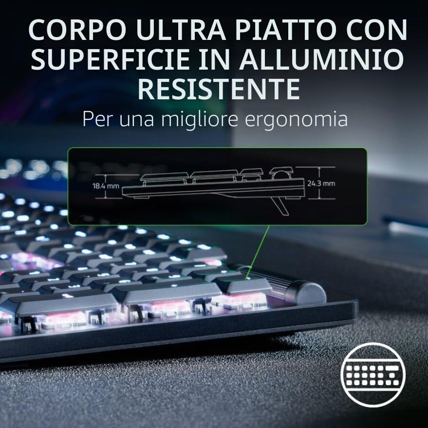 razer-deathstalker-v2-red-switch-tastiera-da-gaming-ottica-a-basso-profilo-wirel image 6