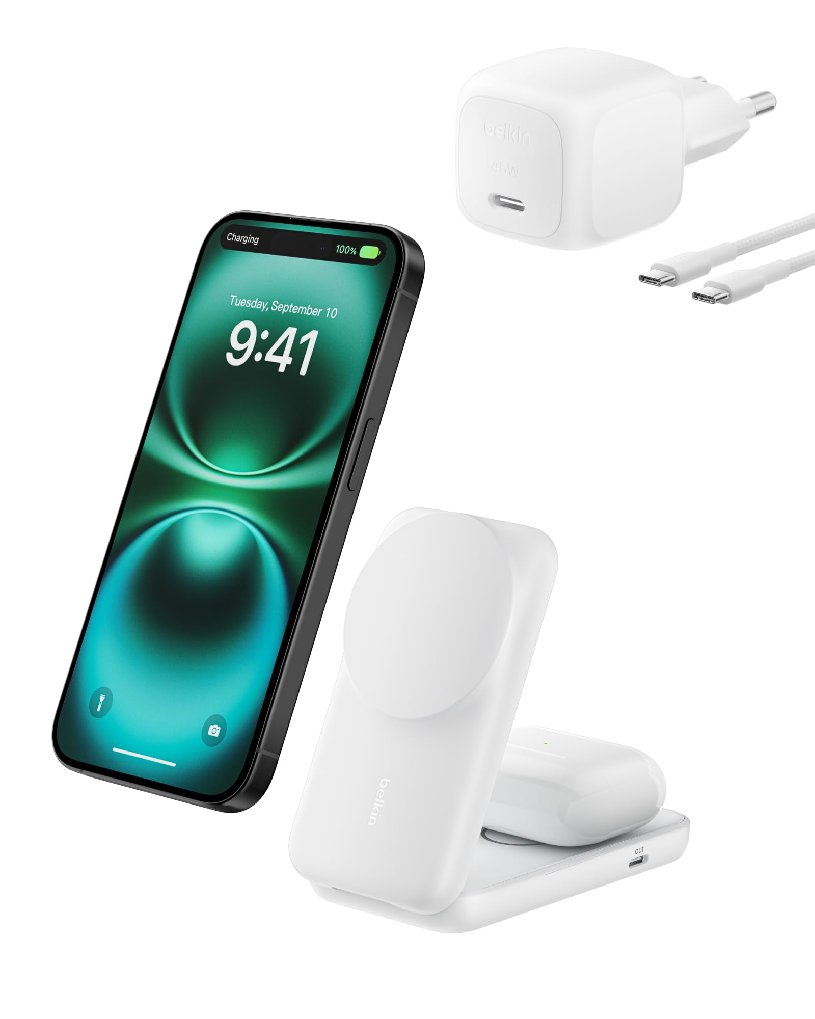 belkin-ultracharge-caricatore-wireless-qi2-2-in-1-25w-compatibile-magsafe-per-ip image 1