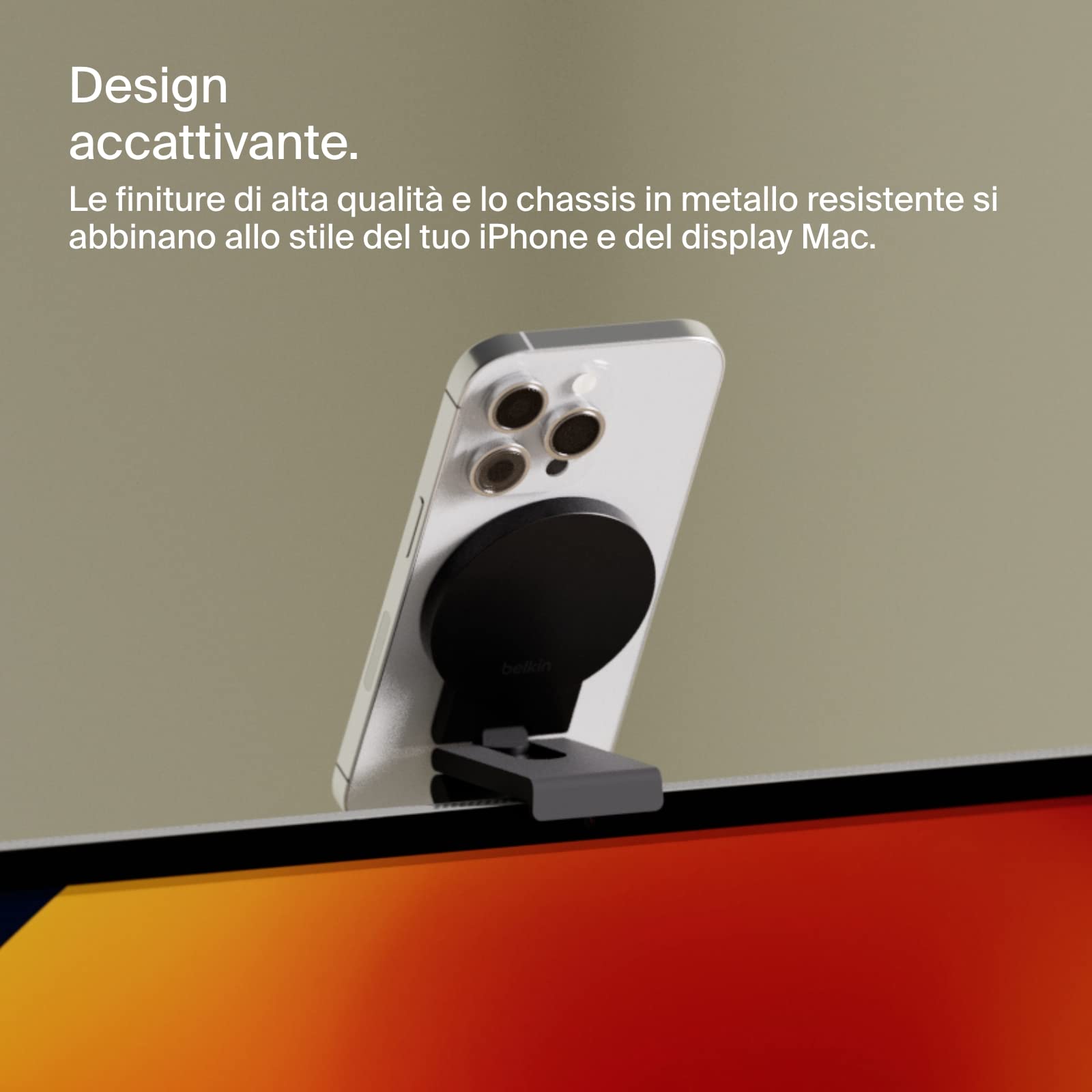 belkin-supporto-inclinabile-magnetico-per-iphone-con-magsafe-per-mac-e-studio-di image 6