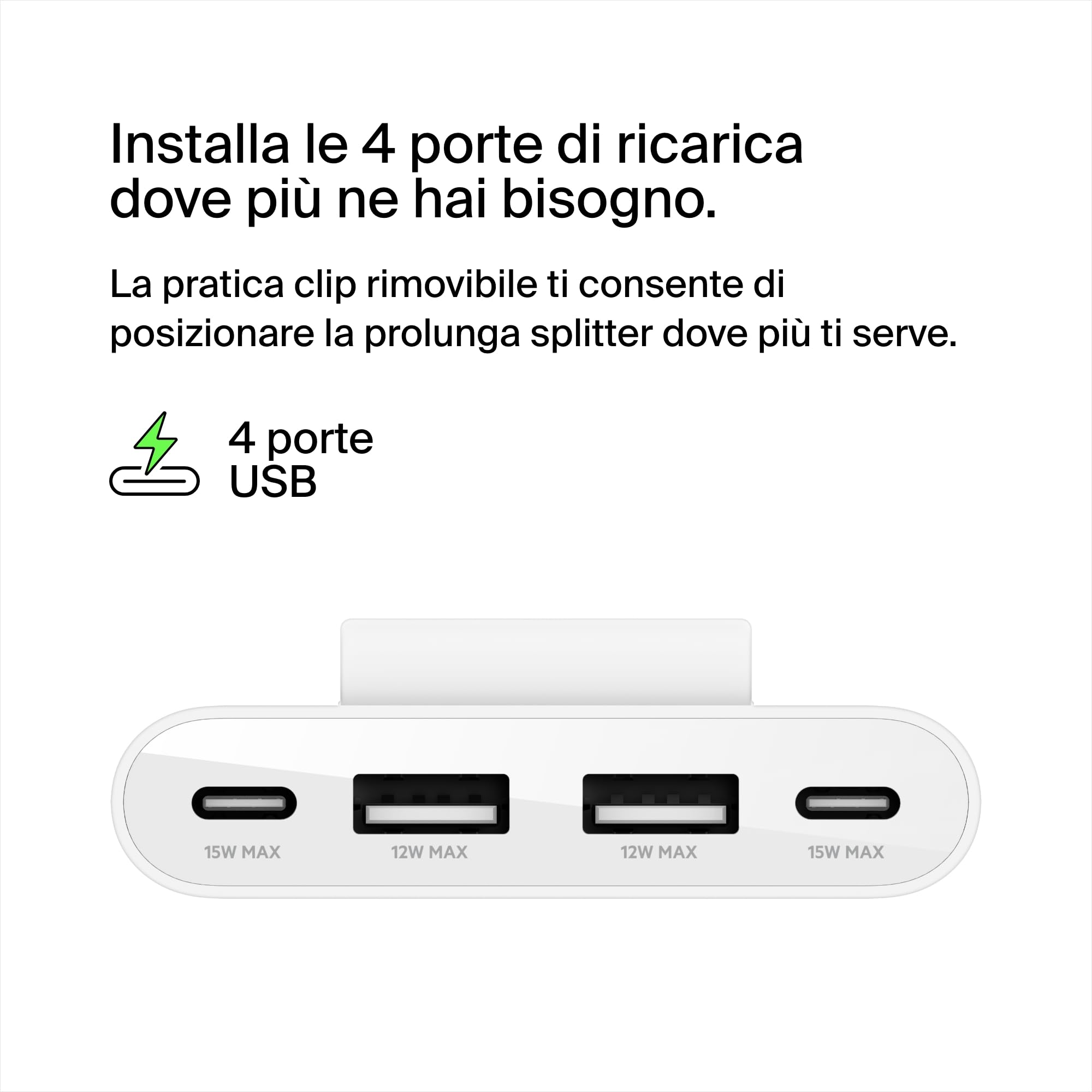 belkin-boostcharge-hub-usb-4-porte-2-usb-c-2-usb-a-30w-con-cavo-da-2-m-bianco image 6