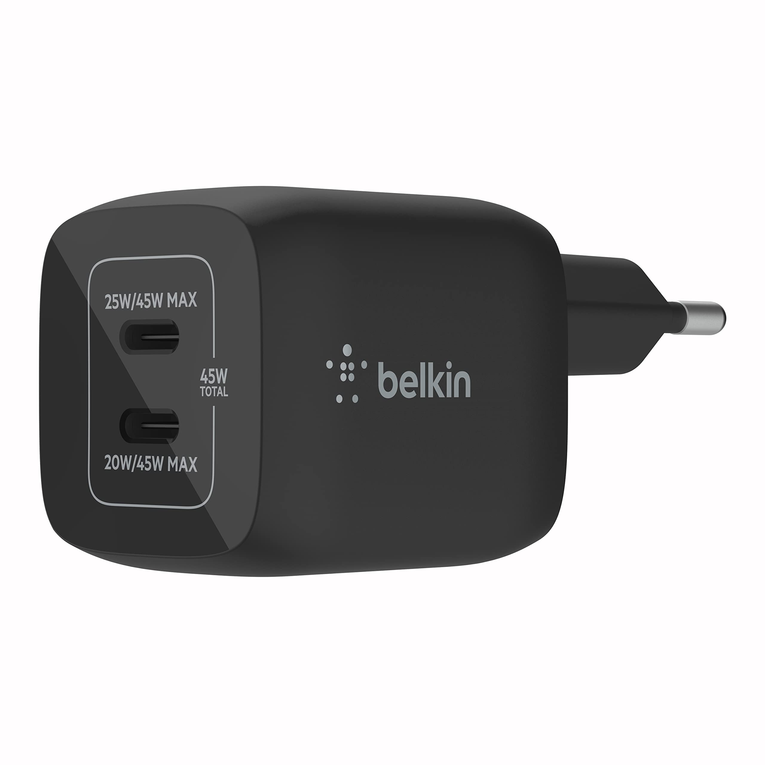 belkin-45w-dual-usb-c-gan-wall-charger-caricatore-da-parete-doppio-usb-c-pd-3-0- image 1