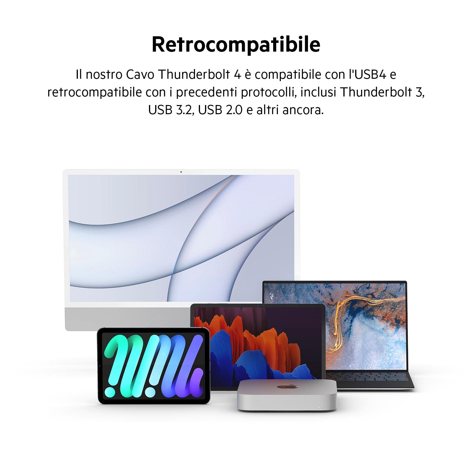 belkin-cavo-thunderbolt-4-attivo-usb-type-c-da-2-m-40-gbps-power-delivery-100-w- image 5