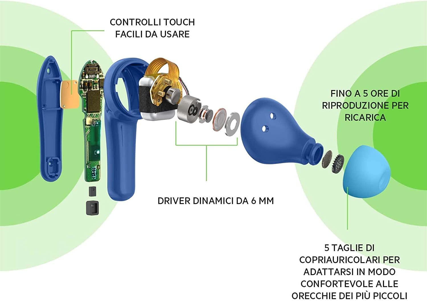 belkin-soundform-nano-auricolari-true-wireless-per-bambini-volume-limitato-85-db image 2