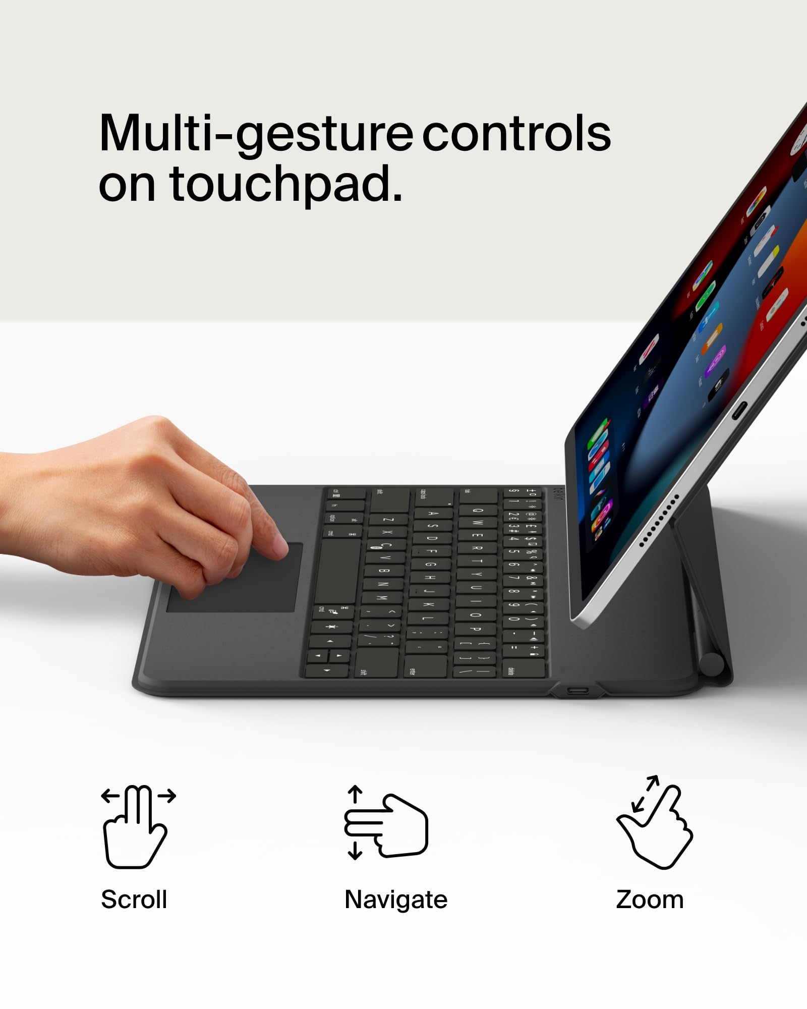 belkin-pro-keyboard-case-con-supporto-magnetico-per-ipad-pro-13-m4-custodia-con- image 2