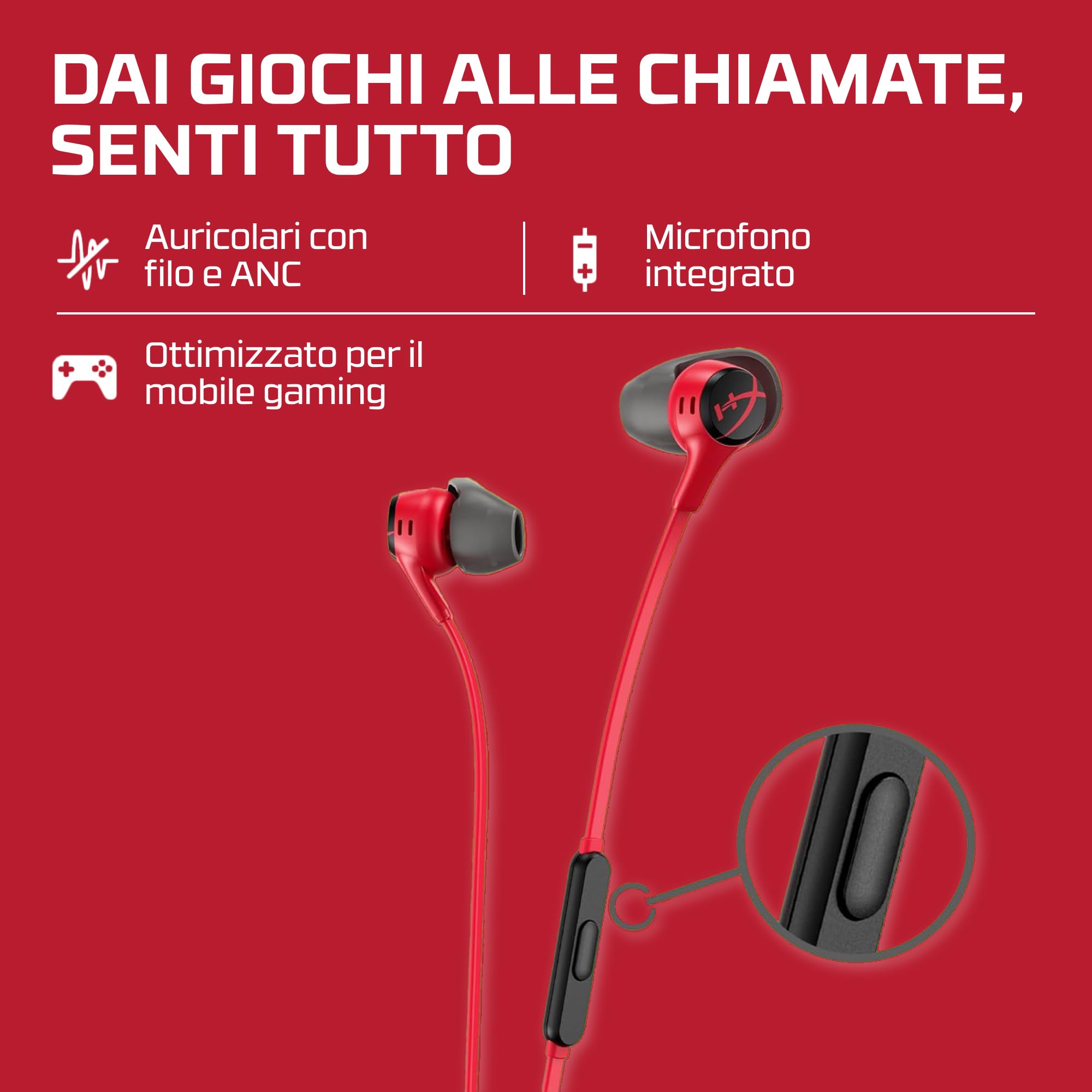 hyperx-cloud-earbuds-ii-auricolari-gaming-in-ear-con-microfono-4-misure-gommini- image 2