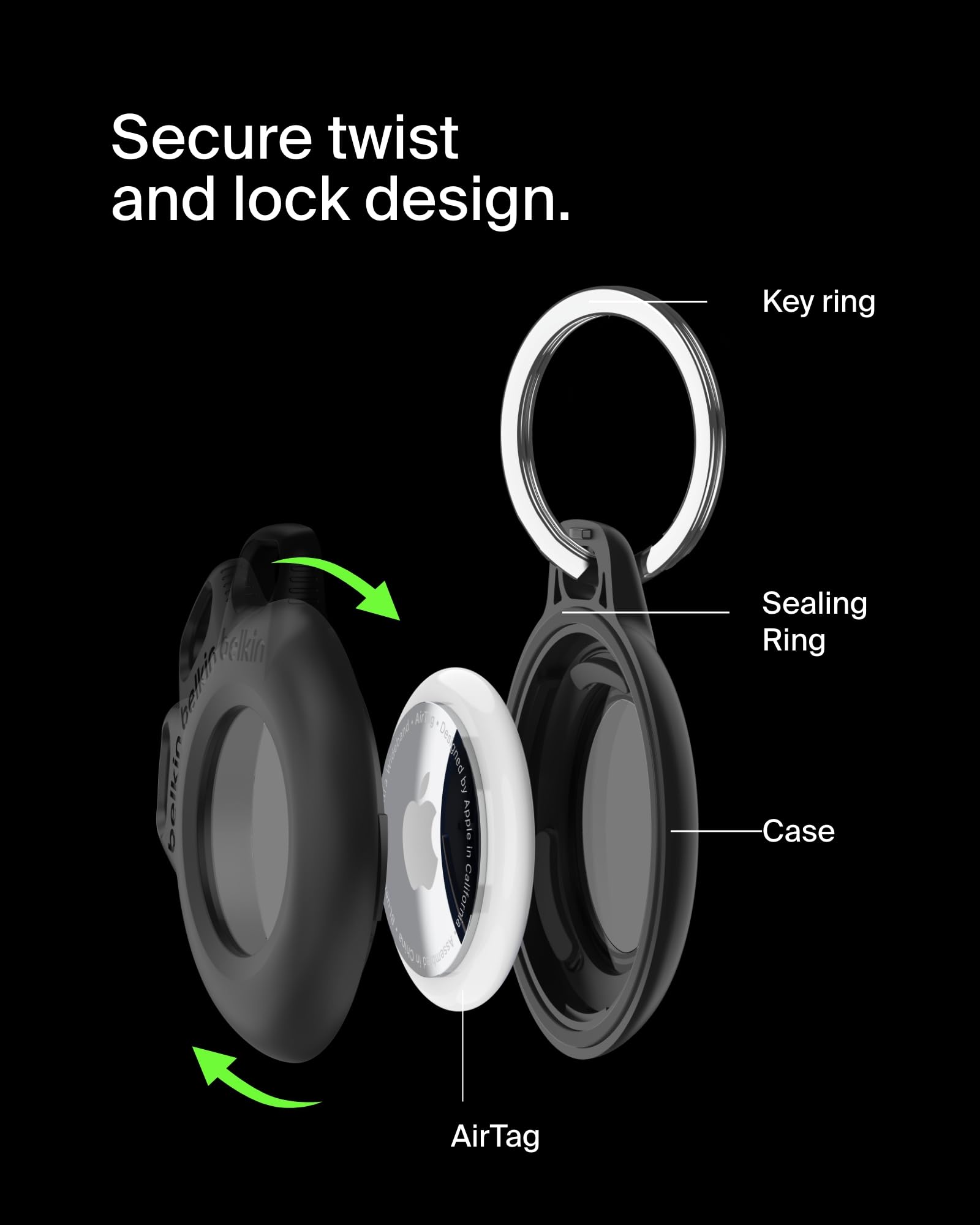 belkin-secure-holder-impermeabile-ipx8-con-anello-portachiavi-per-apple-airtag-c image 3