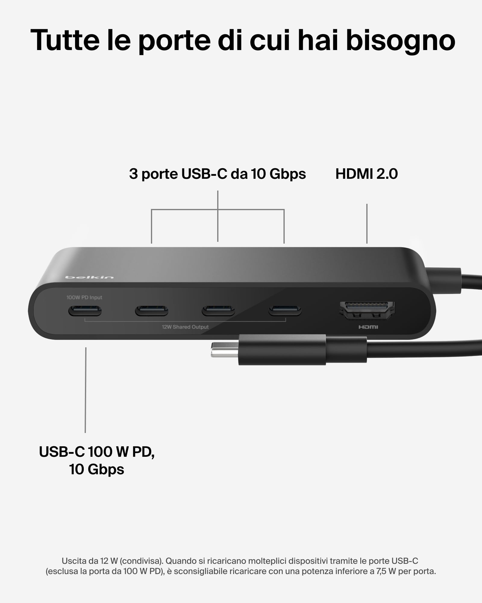belkin-hub-usb-c-a-5-porte-con-hdmi-4k-60hz-power-delivery-100w-e-dati-10gbps-pe image 3