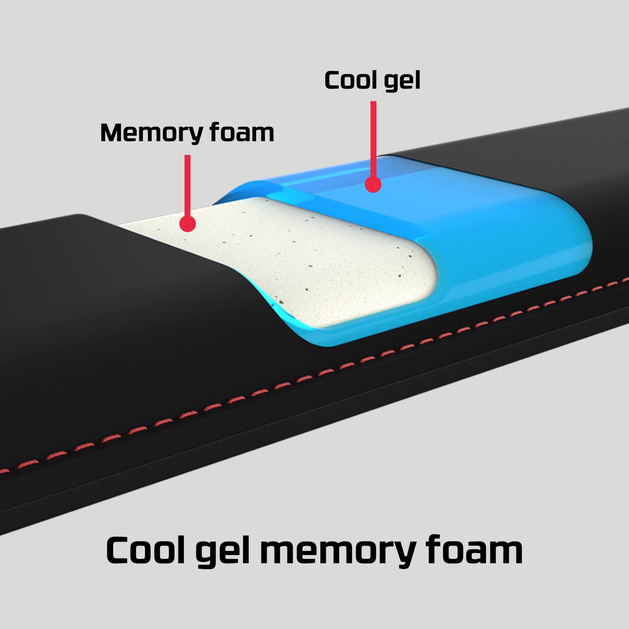 hyperx-wrist-rest-poggiapolsi-compatto-ergonomico-per-tastiera-memory-foam-con-g image 2