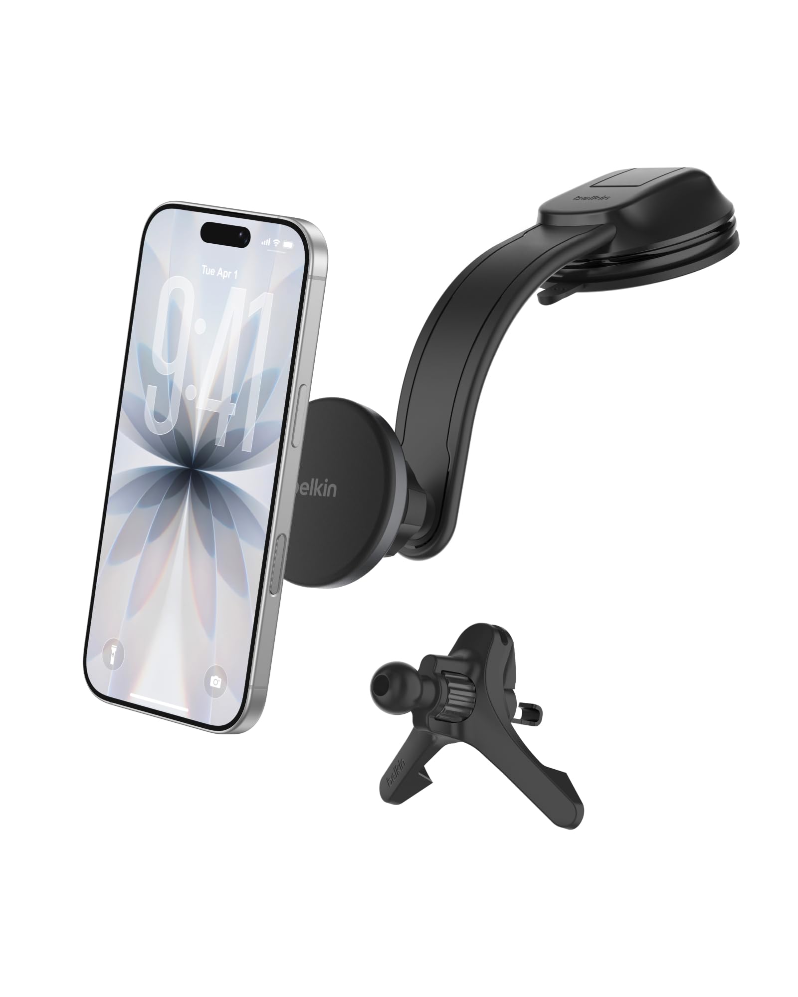 belkin-caricabatterie-da-auto-wireless-qi2-15w-con-supporto-magnetico-per-bocche image 1