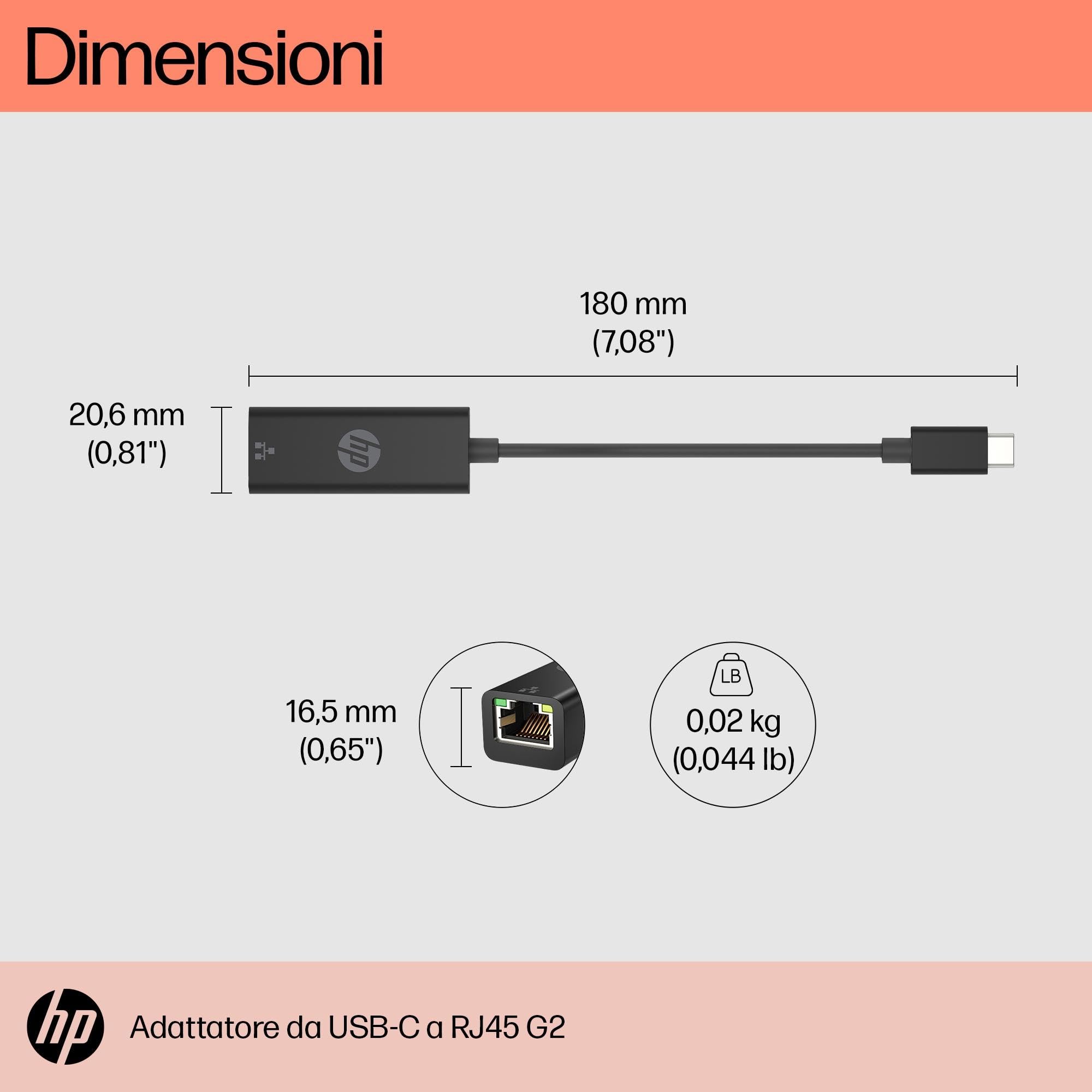 hp-usb-c-to-rj45-g2-4z534aa-adattatore-gigabit-ethernet-usb-c-nero-per-notebook- image 2