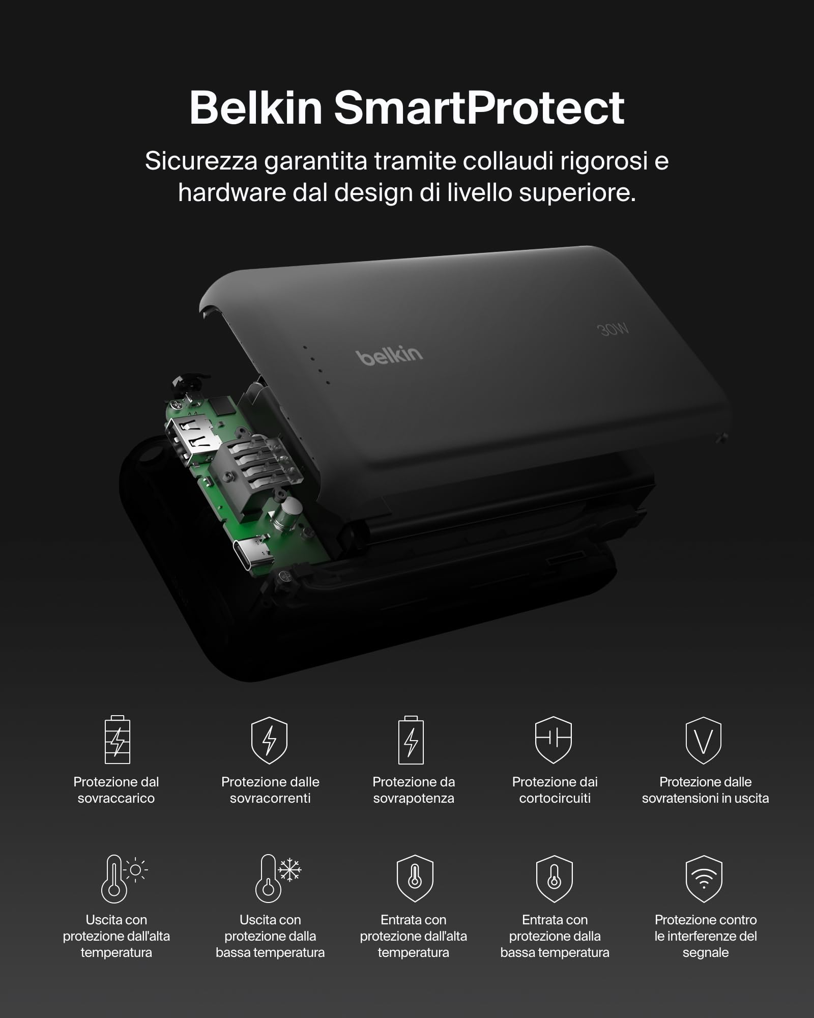 belkin-boostcharge-power-bank-20-000-mah-pd-30-w-con-cavo-usb-c-integrato-ricari image 7