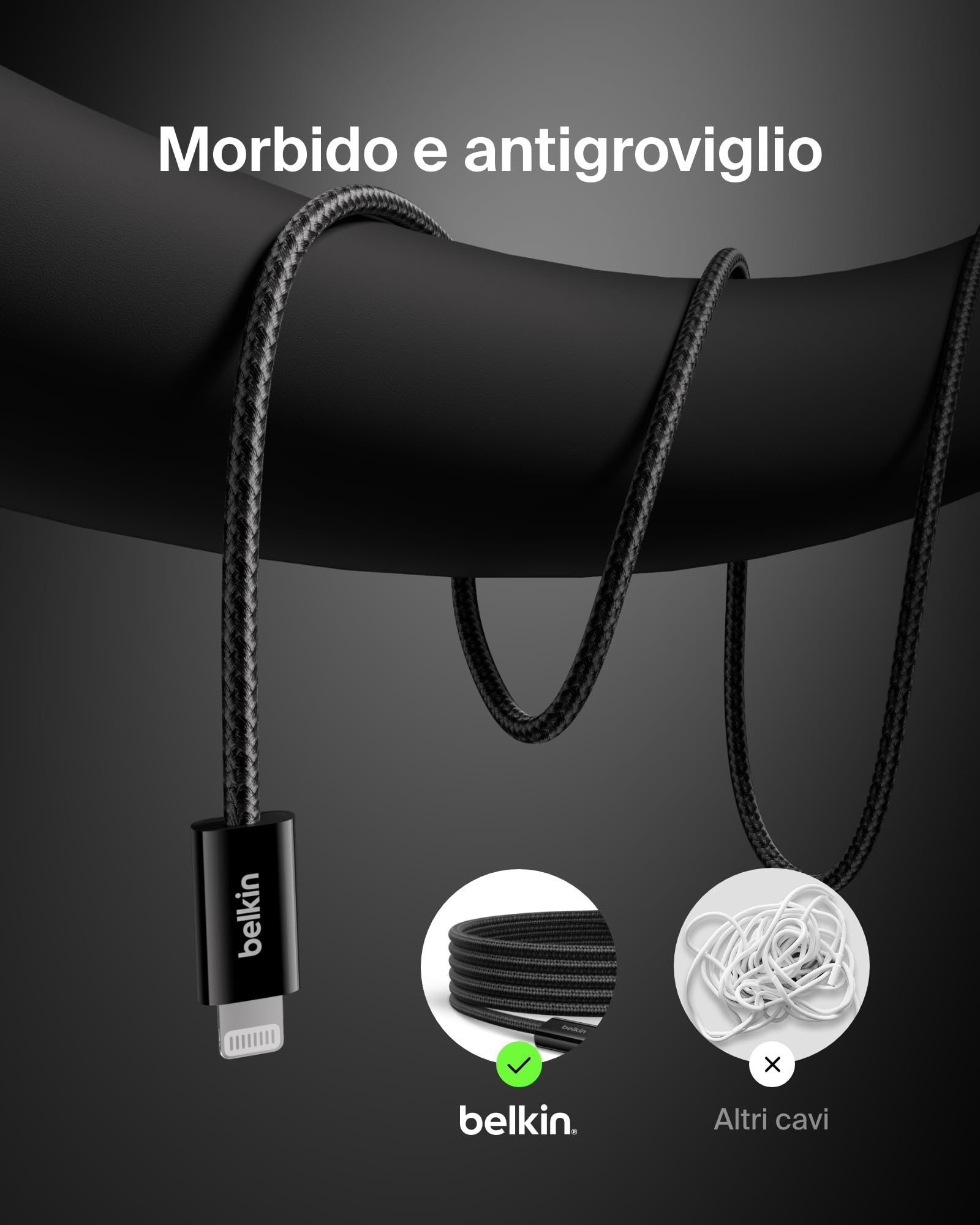belkin-boostcharge-confezione-da-2-cavi-intrecciati-usb-c-a-lightning-1-5-m-rica image 2