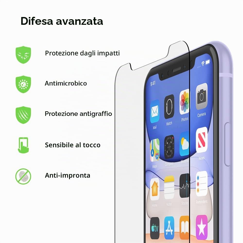 belkin-pellicola-protettiva-antimicrobica-in-vetro-temperato-per-iphone-11-xr-ri image 2