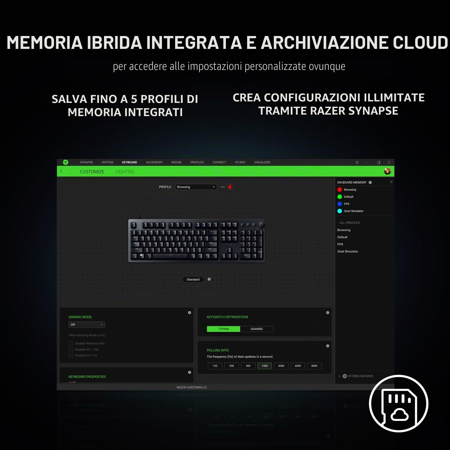 razer-huntsman-v2-purple-switch-tastiera-gaming-meccanica-full-size-con-switch-o image 6