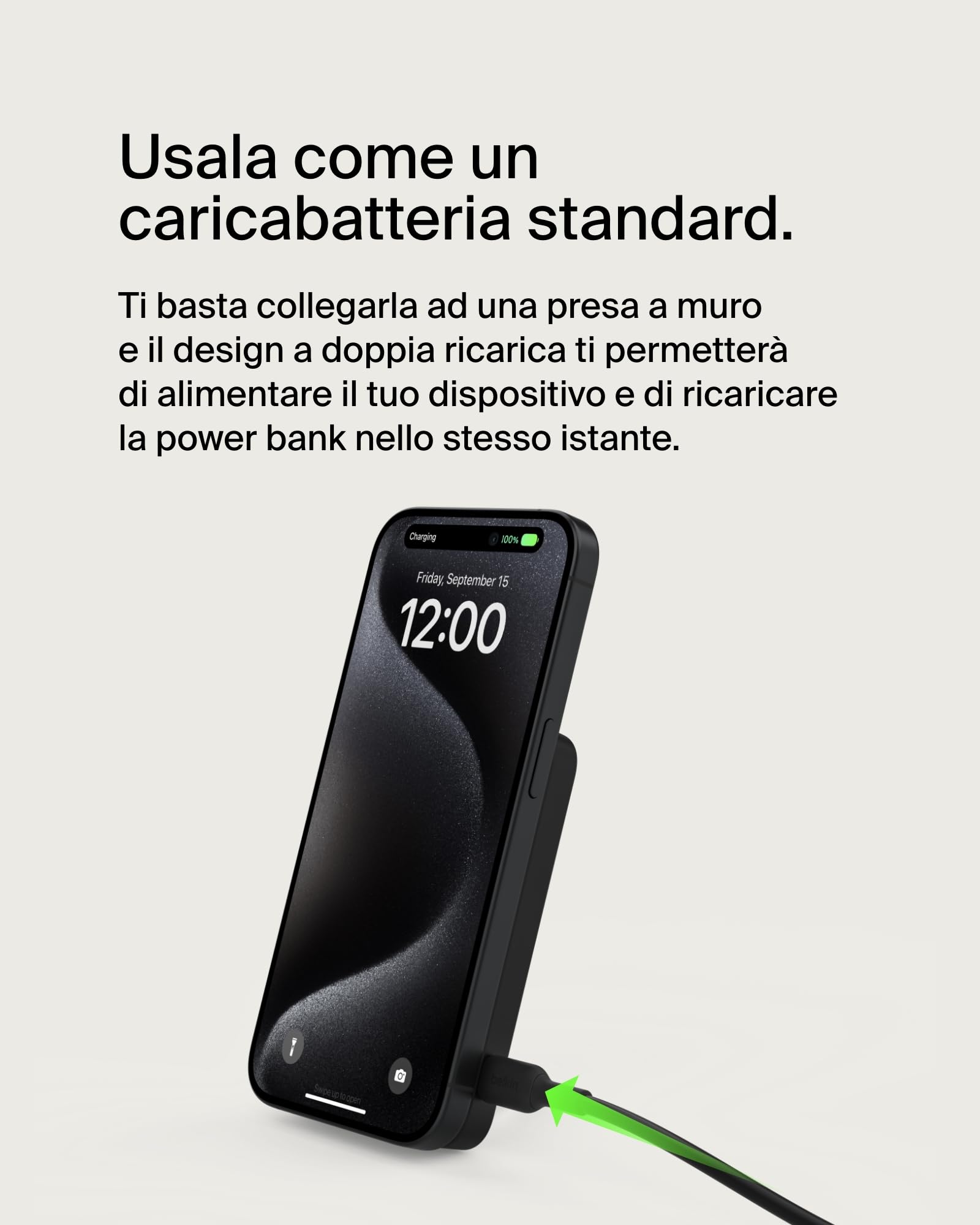 belkin-boostcharge-pro-power-bank-magnetica-5000-mah-qi2-15w-con-supporto-integr image 7