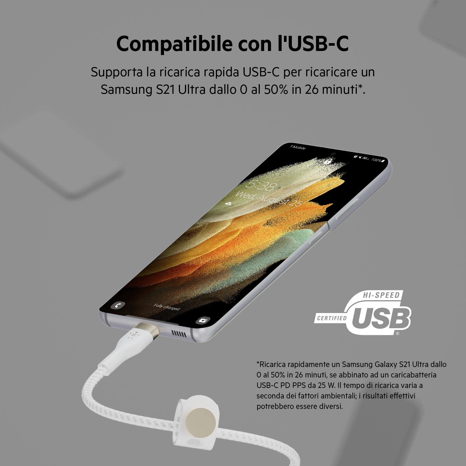 belkin-boostcharge-pro-flex-cavo-intrecciato-usb-c-a-usb-c-pd-1-m-certificato-us image 5