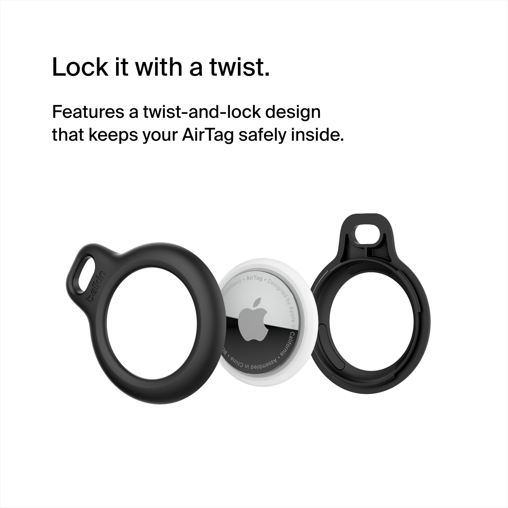 belkin-secure-holder-con-portachiavi-cavo-metallico-per-apple-airtag-custodia-an image 3