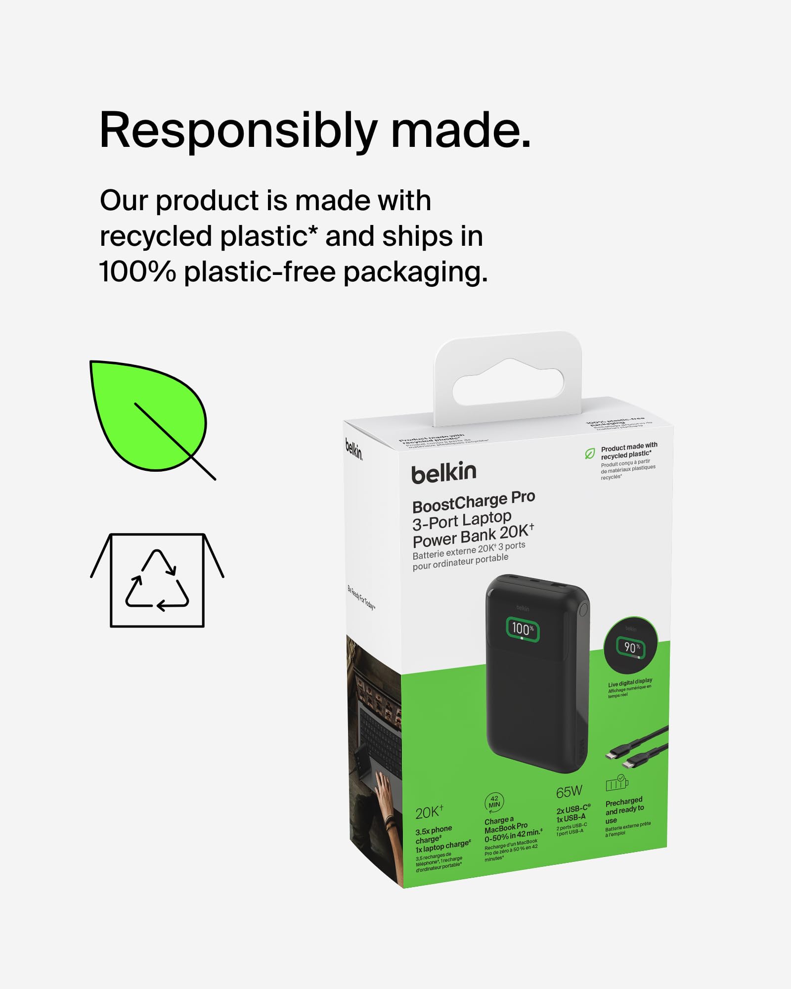 belkin-boostcharge-power-bank-20k-per-laptop-20-000-mah-3-porte-usb-c-usb-a-65-w image 6