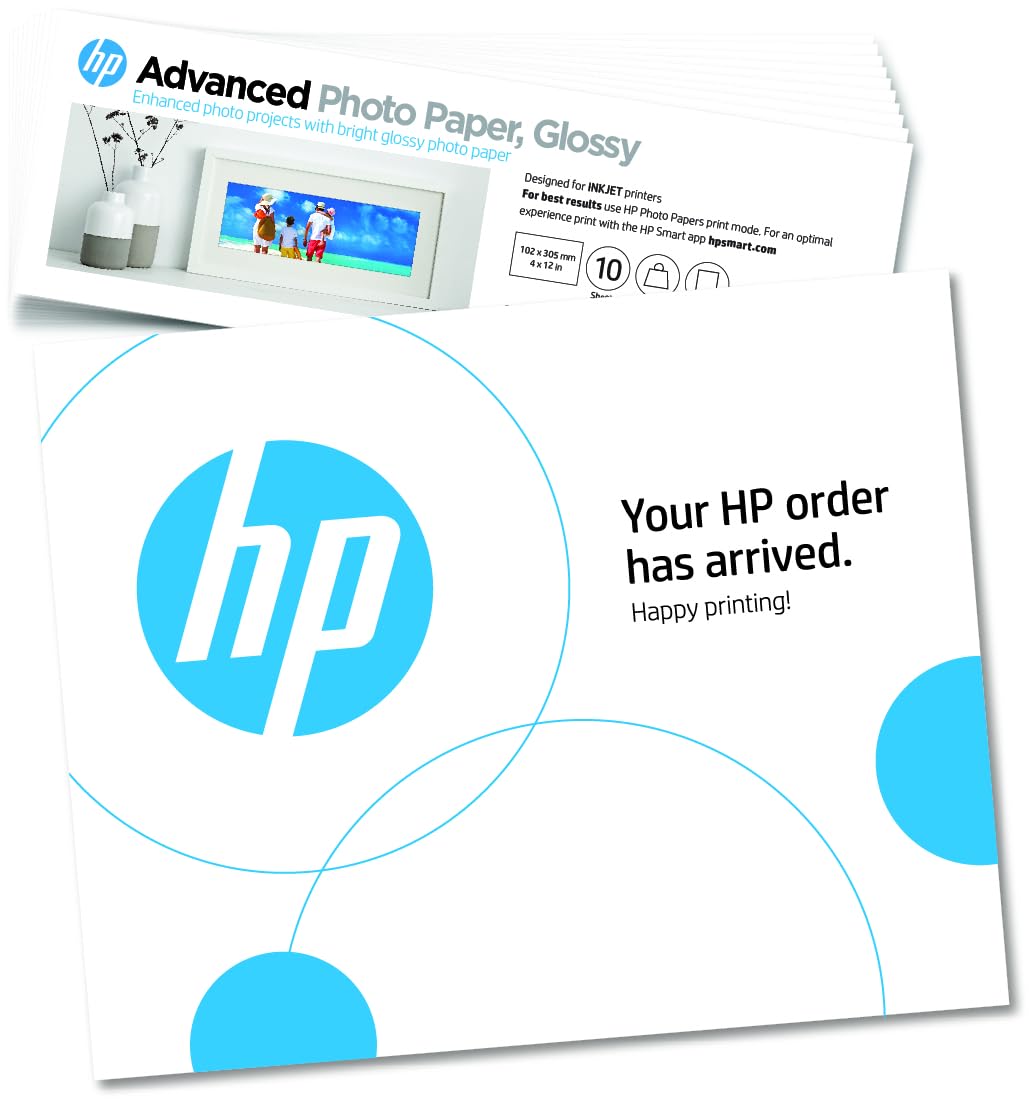 hp-advanced-49v51a-carta-fotografica-lucida-250-g-m-10x30-cm-confezione-da-10-fo image 2