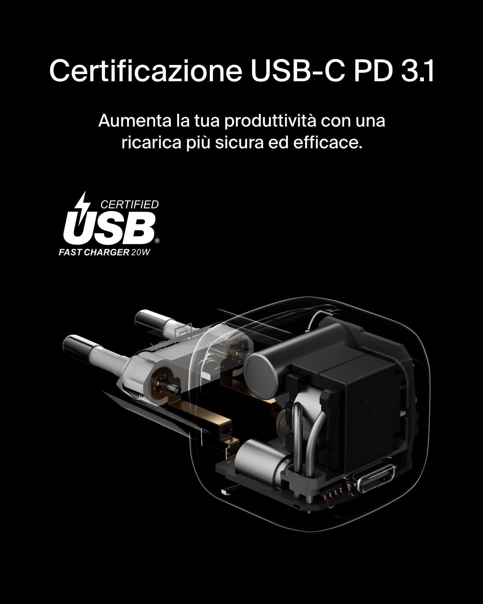 belkin-boostcharge-20w-caricatore-usb-c-cubico-ricarica-rapida-per-iphone-17-air image 5