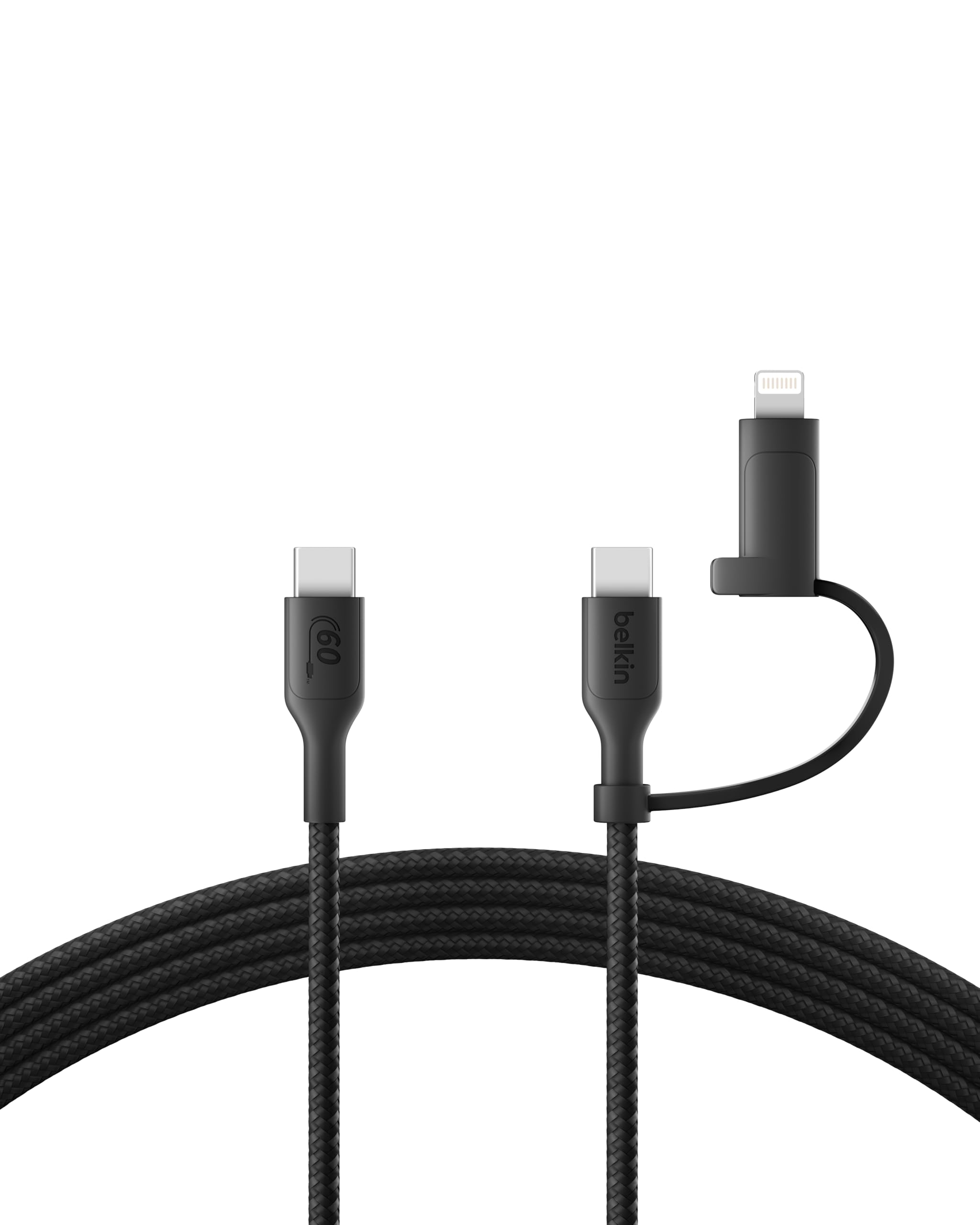 belkin-boostcharge-cavo-di-ricarica-2-in-1-usb-c-e-lightning-intrecciato-60-w-ri image 8