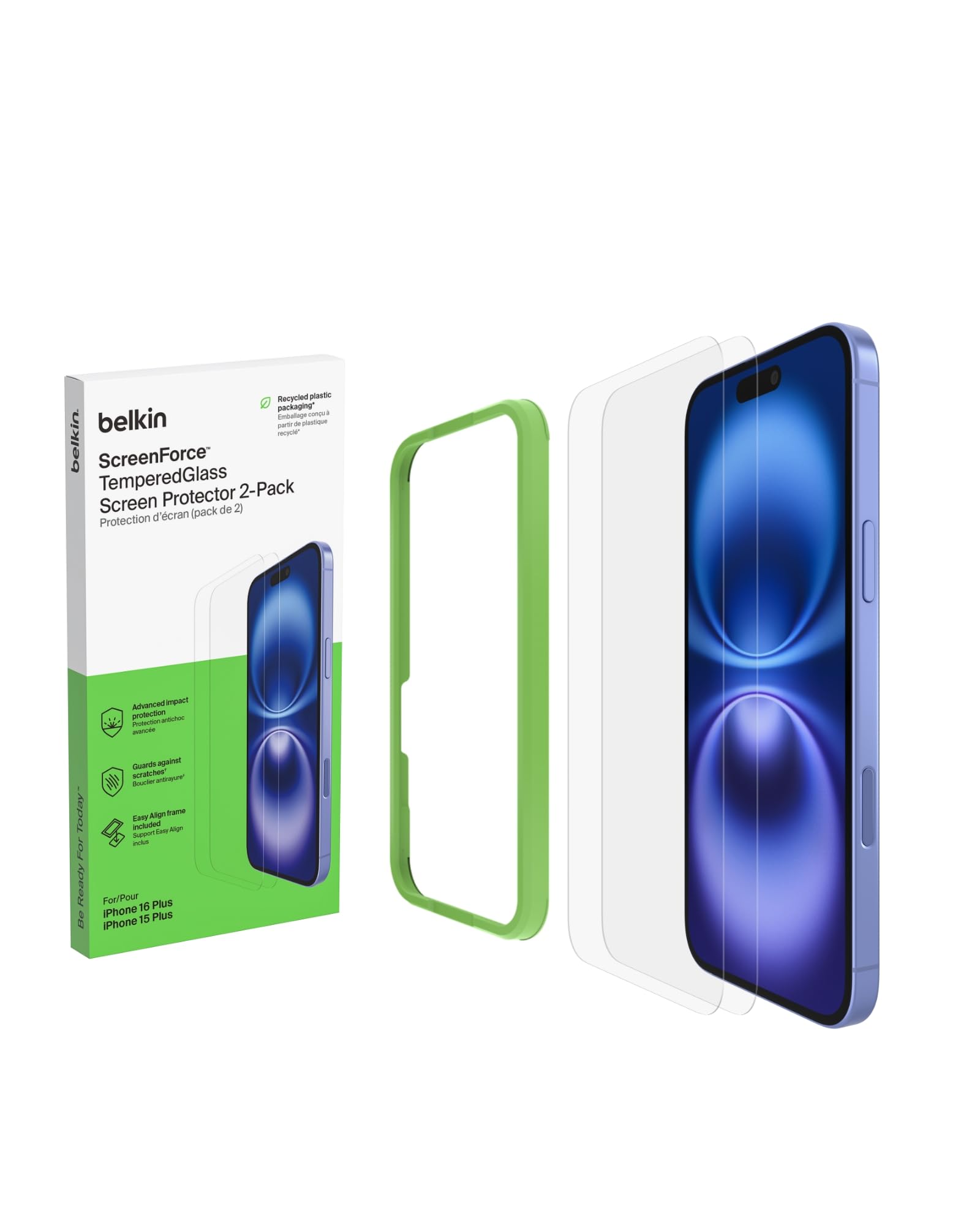 belkin-screenforce-temperedglass-2-pellicole-in-vetro-temperato-9h-da-0-33-mm-pe image 2