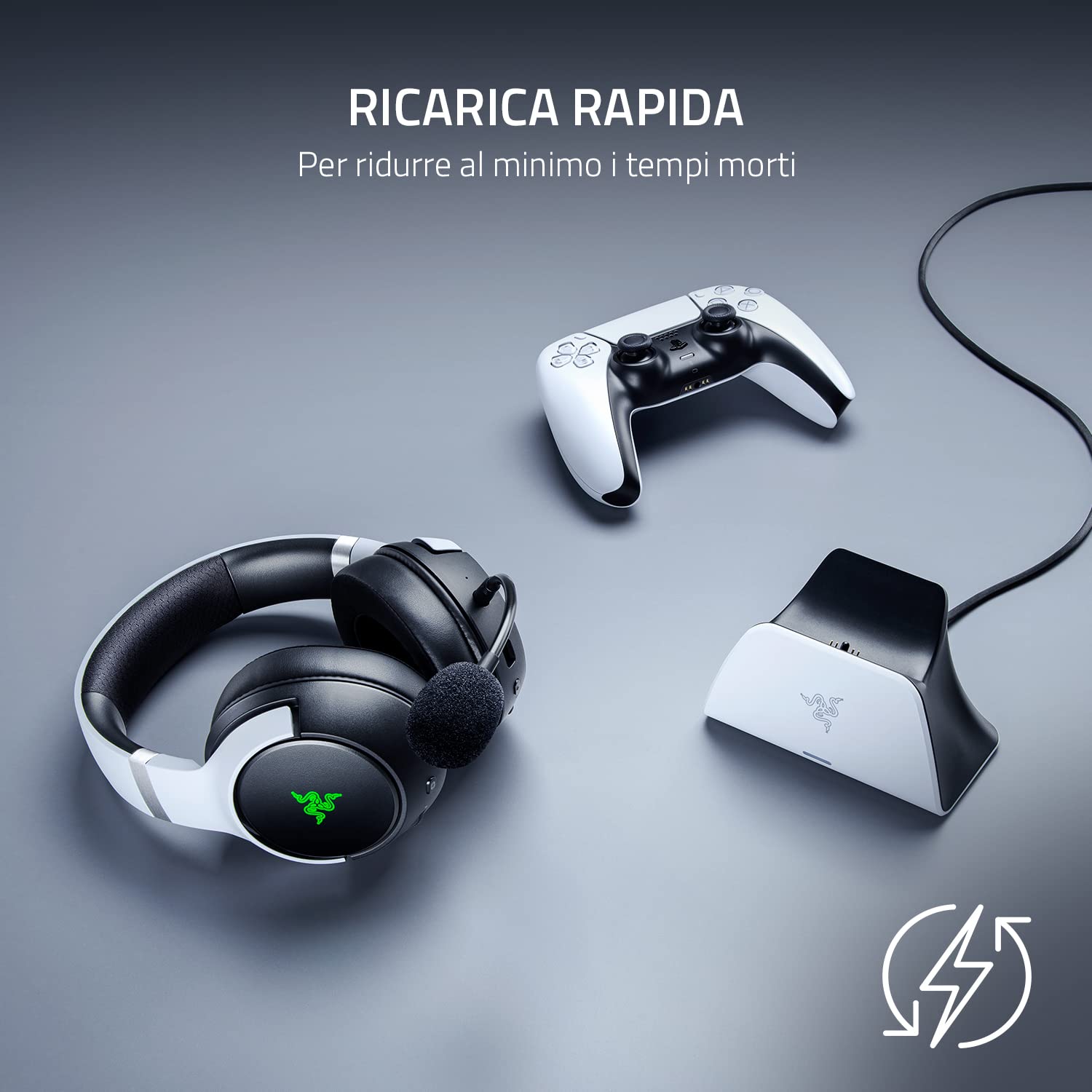 razer-universal-quick-charging-stand-per-ps5-base-di-ricarica-rapida-per-control image 2