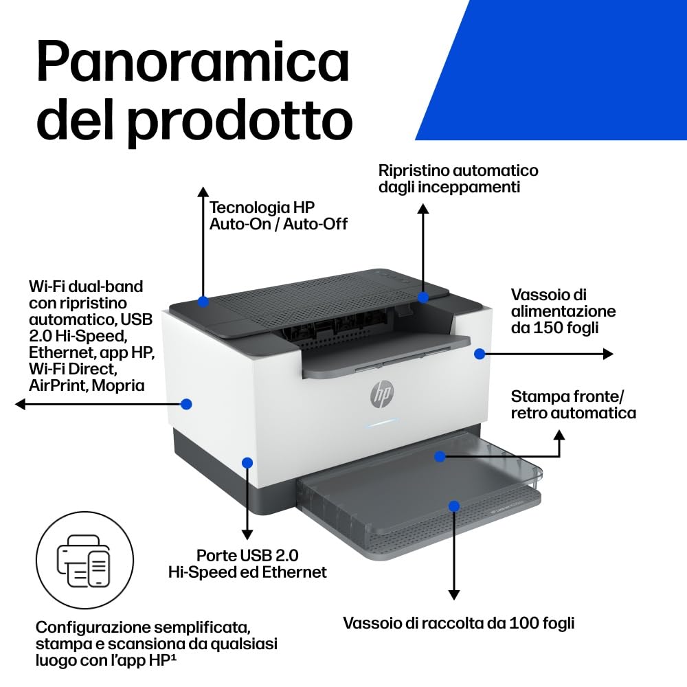 hp-laserjet-m209dw-6gw62f-stampante-laser-monocromatica-a4-con-duplex-automatico image 3