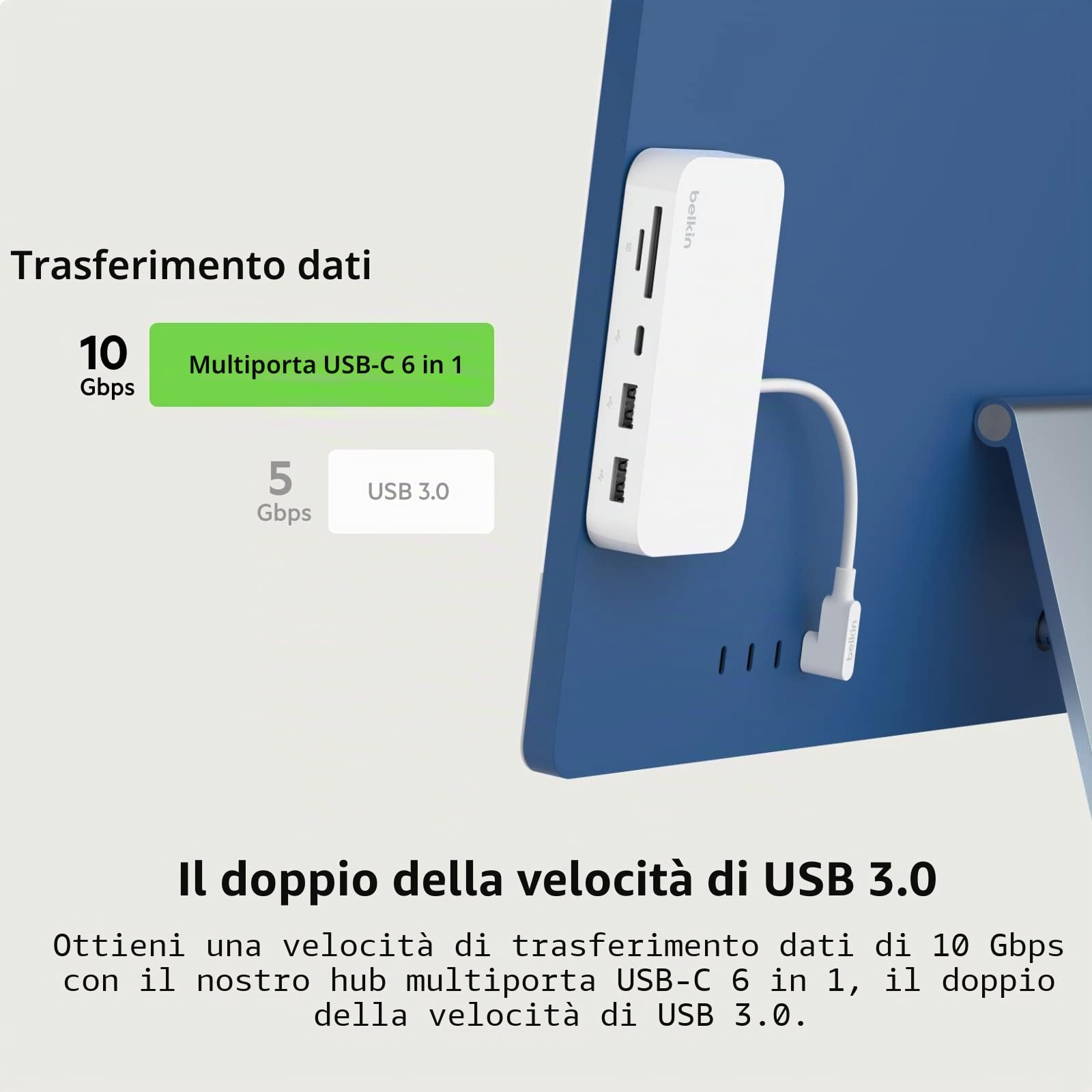 belkin-inc011btwh-hub-usb-c-6-in-1-per-imac-24-docking-con-ethernet-gigabit-sd-m image 4