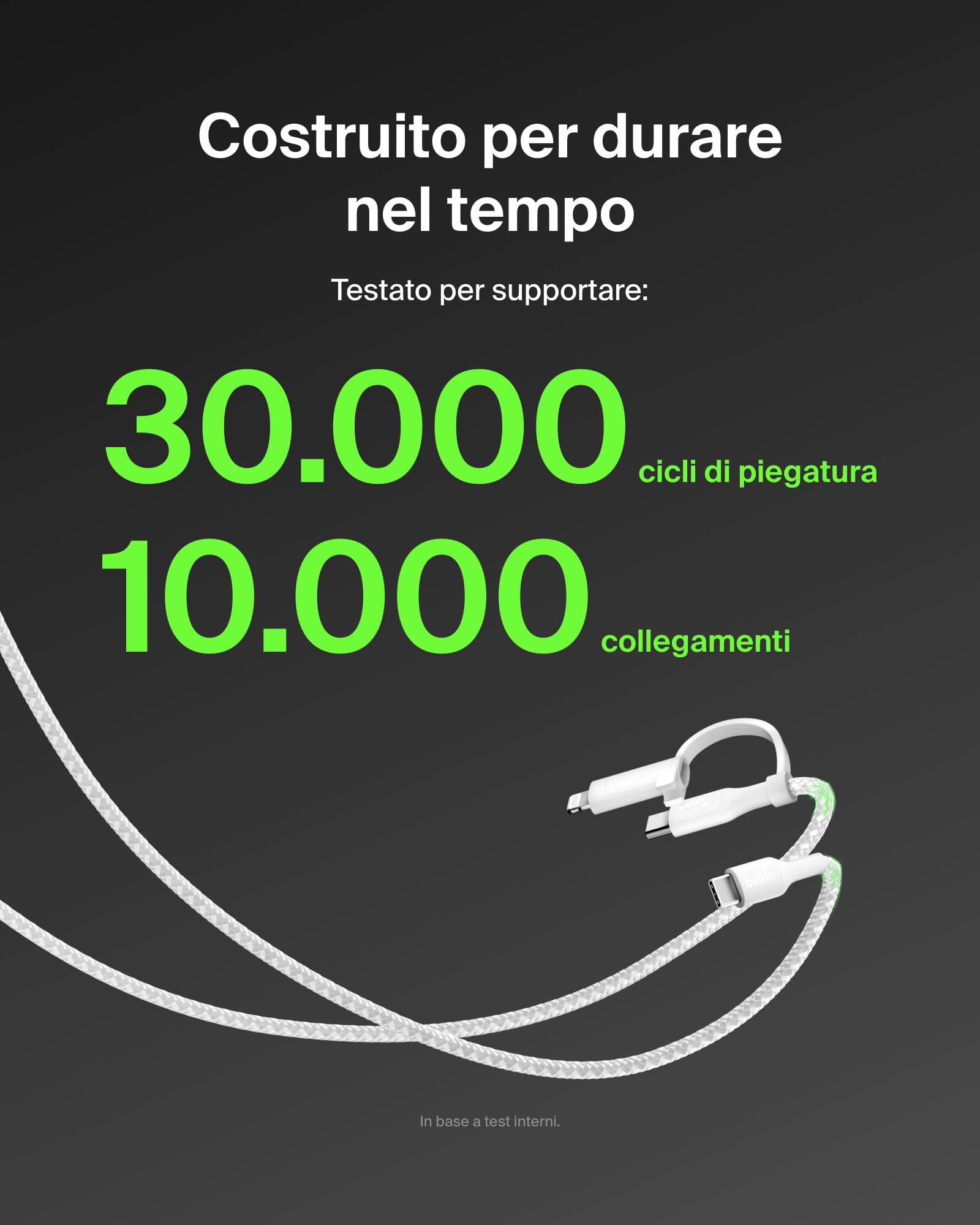 belkin-boostcharge-cavo-di-ricarica-2-in-1-usb-c-e-lightning-intrecciato-60-w-ri image 6