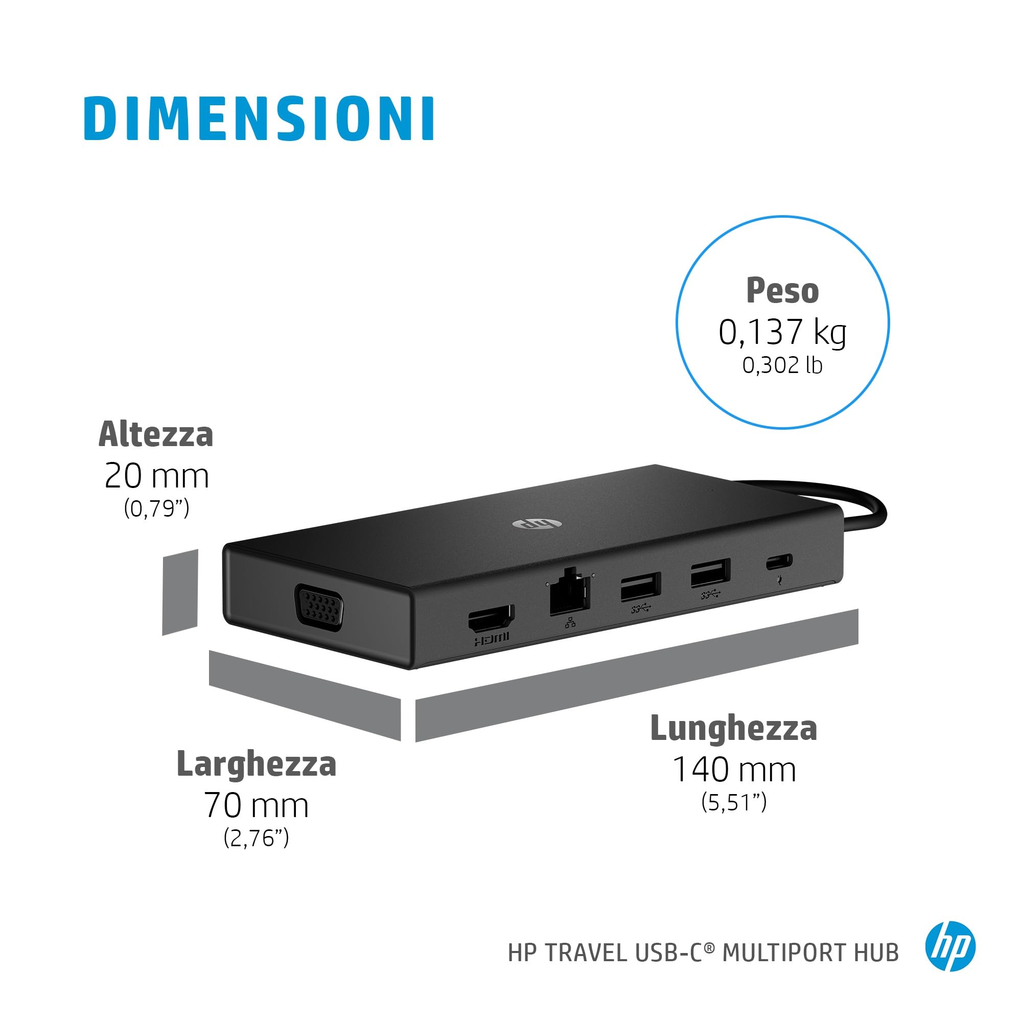 hp-travel-usb-c-multi-port-hub-da-viaggio-a-6-porte-con-power-delivery-hdmi-vga- image 3